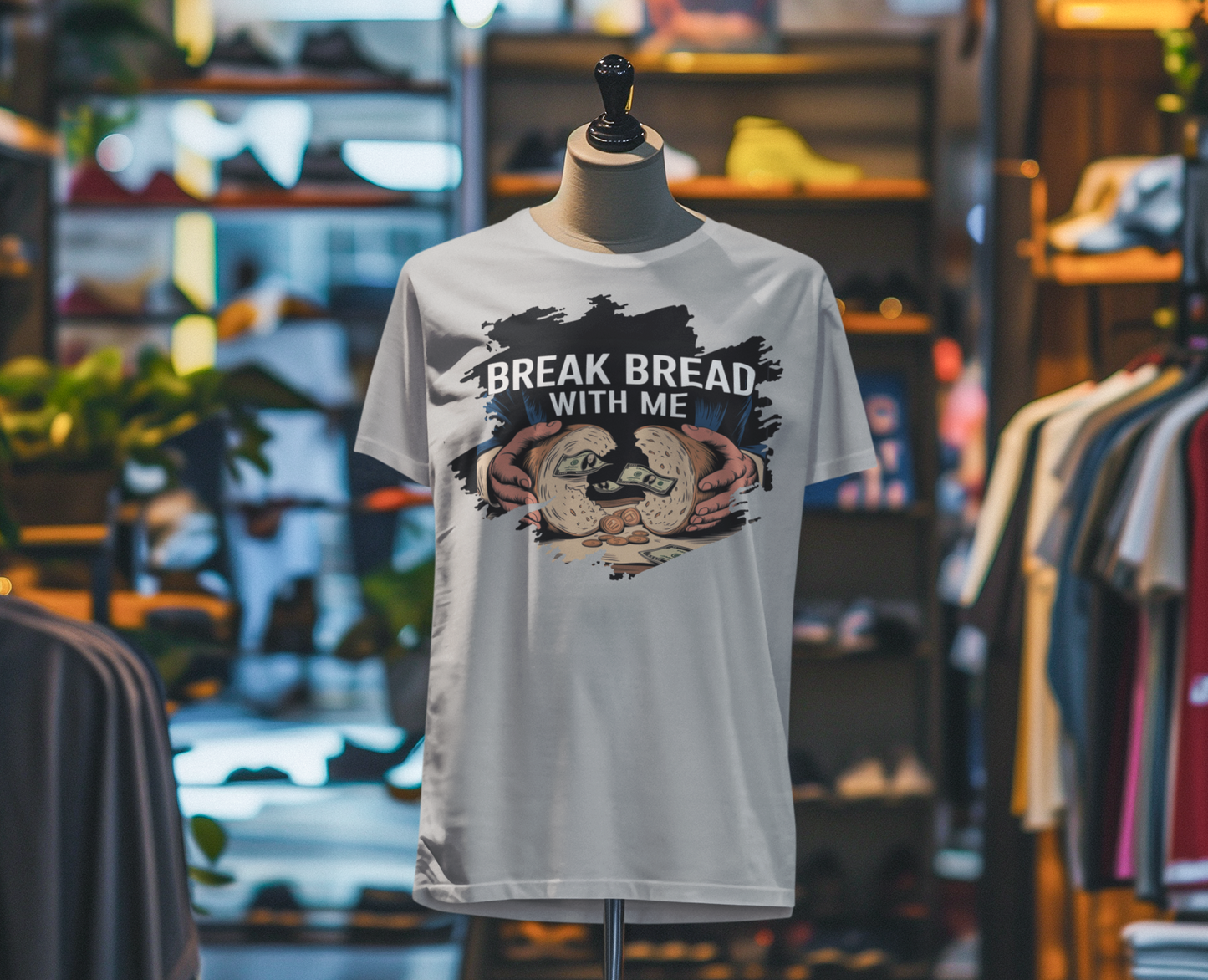 Break Bread With Me Unisex Short Sleeve Tee - Fun Graphic T-Shirt