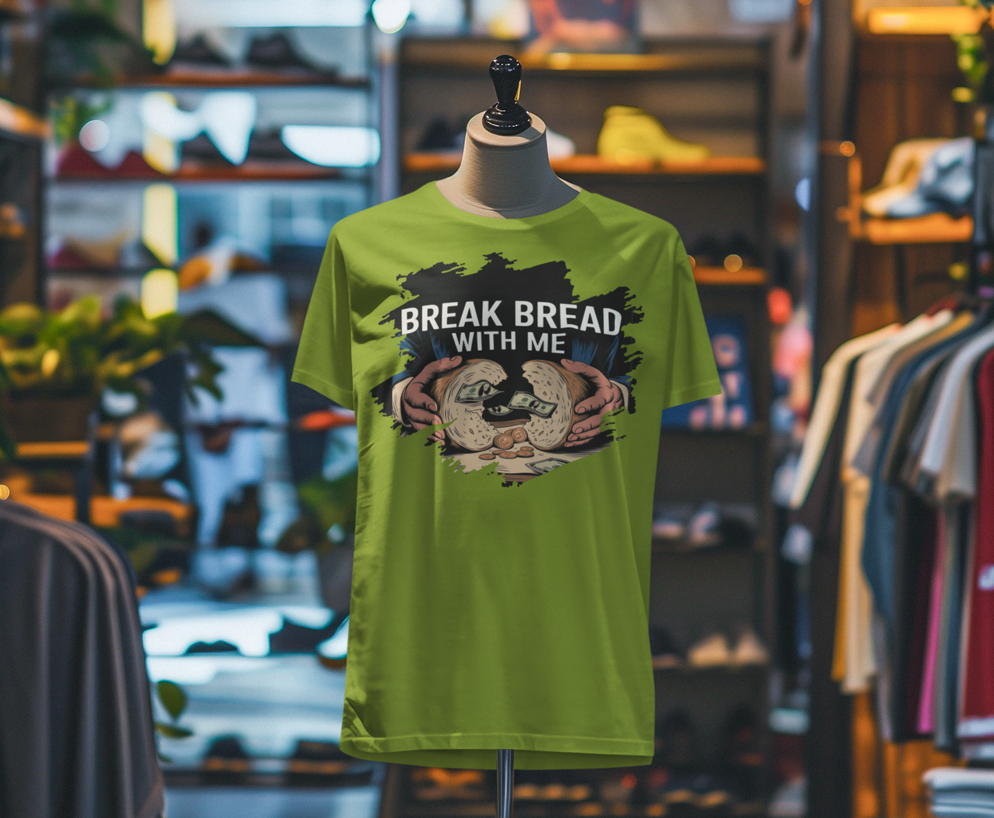 Break Bread With Me Unisex Short Sleeve Tee - Fun Graphic T-Shirt