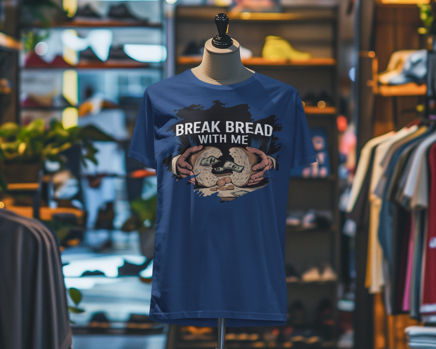 Break Bread With Me Unisex Short Sleeve Tee - Fun Graphic T-Shirt