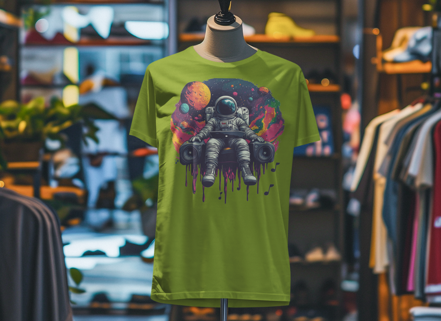 "Cosmic Beats Astronaut Tee - Unisex Short Sleeve T-Shirt