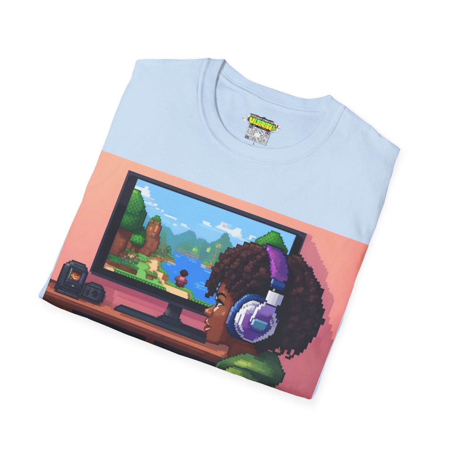 Pixel Art Girl Gamer Here T-Shirt | Vintage Video Game Shirt, Unisex Graphic Tee, Retro Gaming Apparel, Perfect for Gamers & Gift Ideas