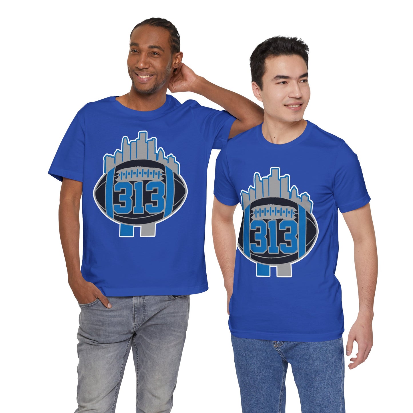 LION NEW COLORS DETROIT 313 FOOT BALL SHIRT