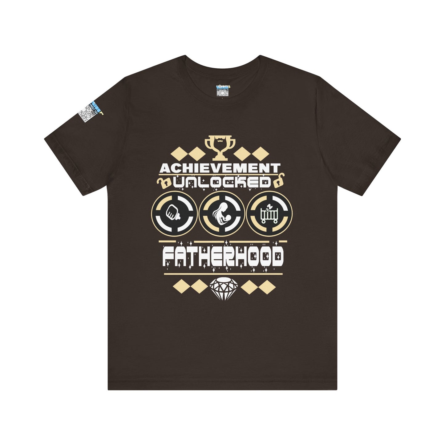 Achievement Unlocked Fatherhood T-Shirt - Unisex Short Sleeve Tee for New Dads