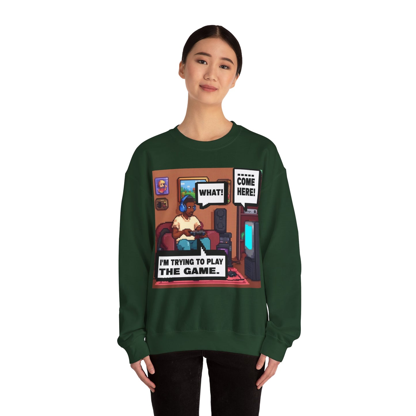 I'm trying to play the game Crewneck Sweatshirt