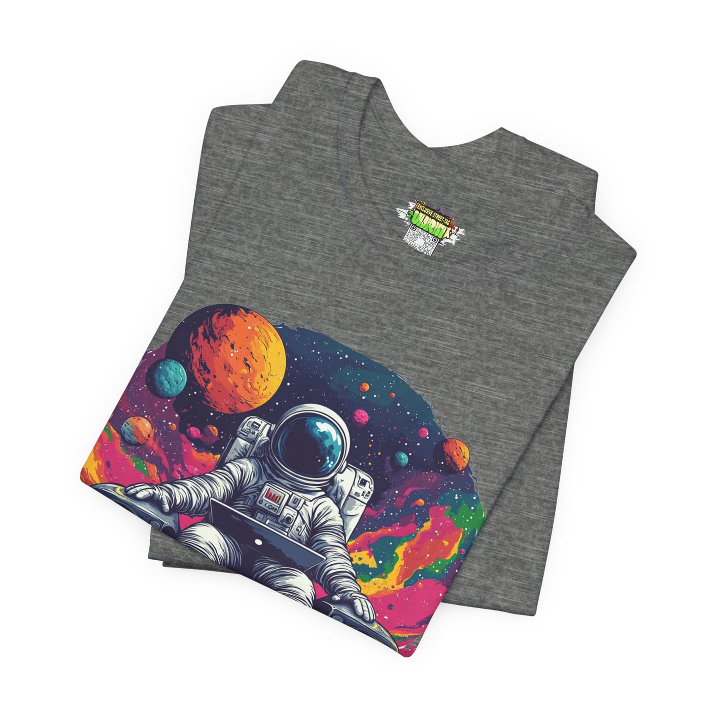"Cosmic Beats Astronaut Tee - Unisex Short Sleeve T-Shirt