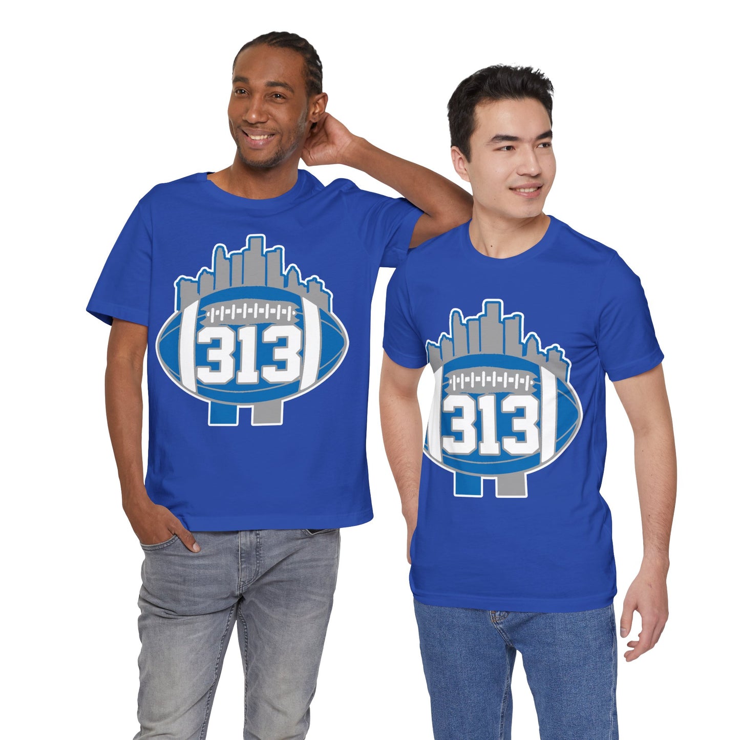 LION COLOR DETROIT 313 FOOT BALL SHIRT