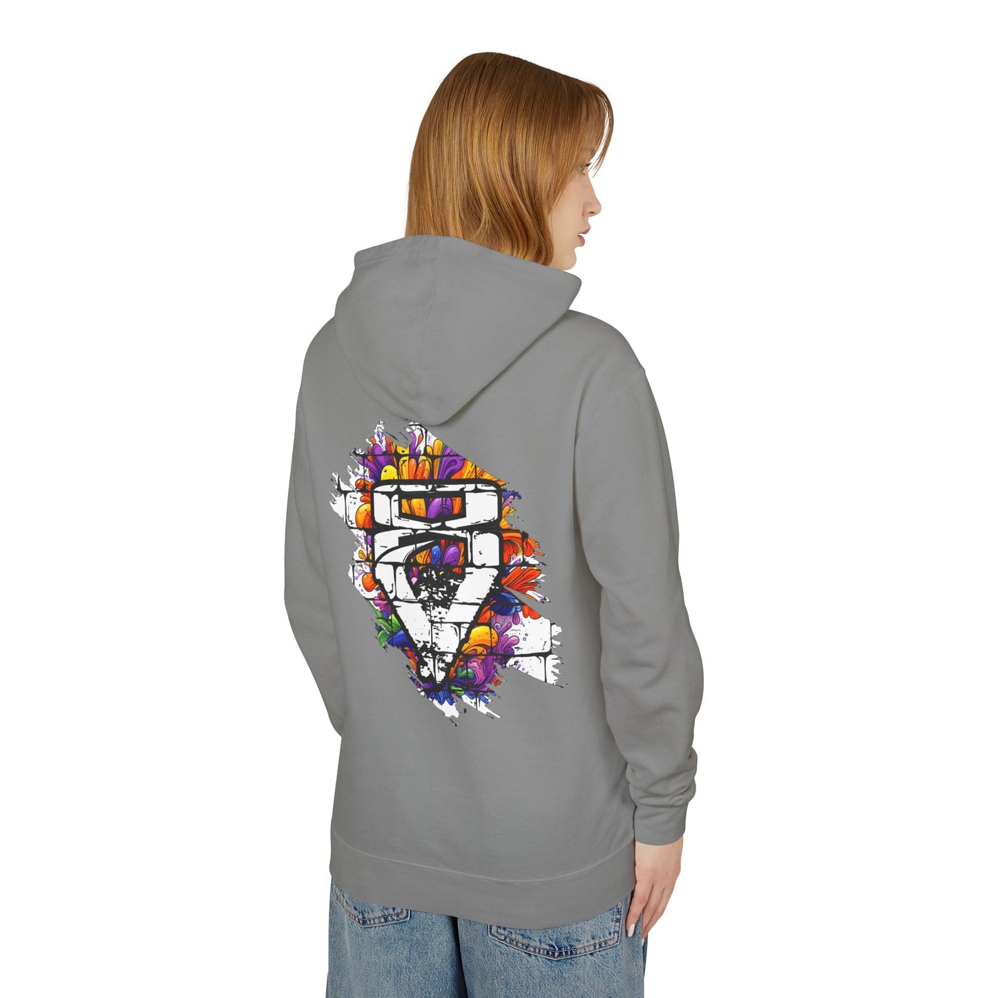 "Vijiriti 8 EST Graffiti-Inspired Unisex Hoodie, Colorful Streetwear Sweatshirt, Urban Fashion, Casual Wear, Gifts for Art Lovers, Festival Attire