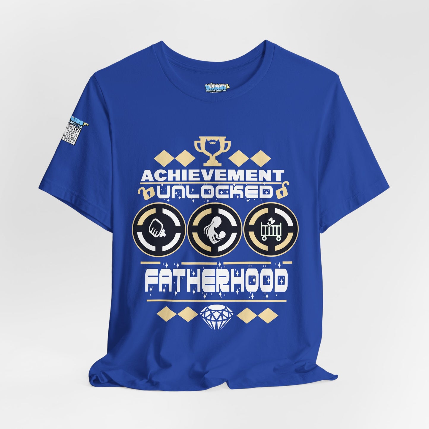 Achievement Unlocked Fatherhood T-Shirt - Unisex Short Sleeve Tee for New Dads