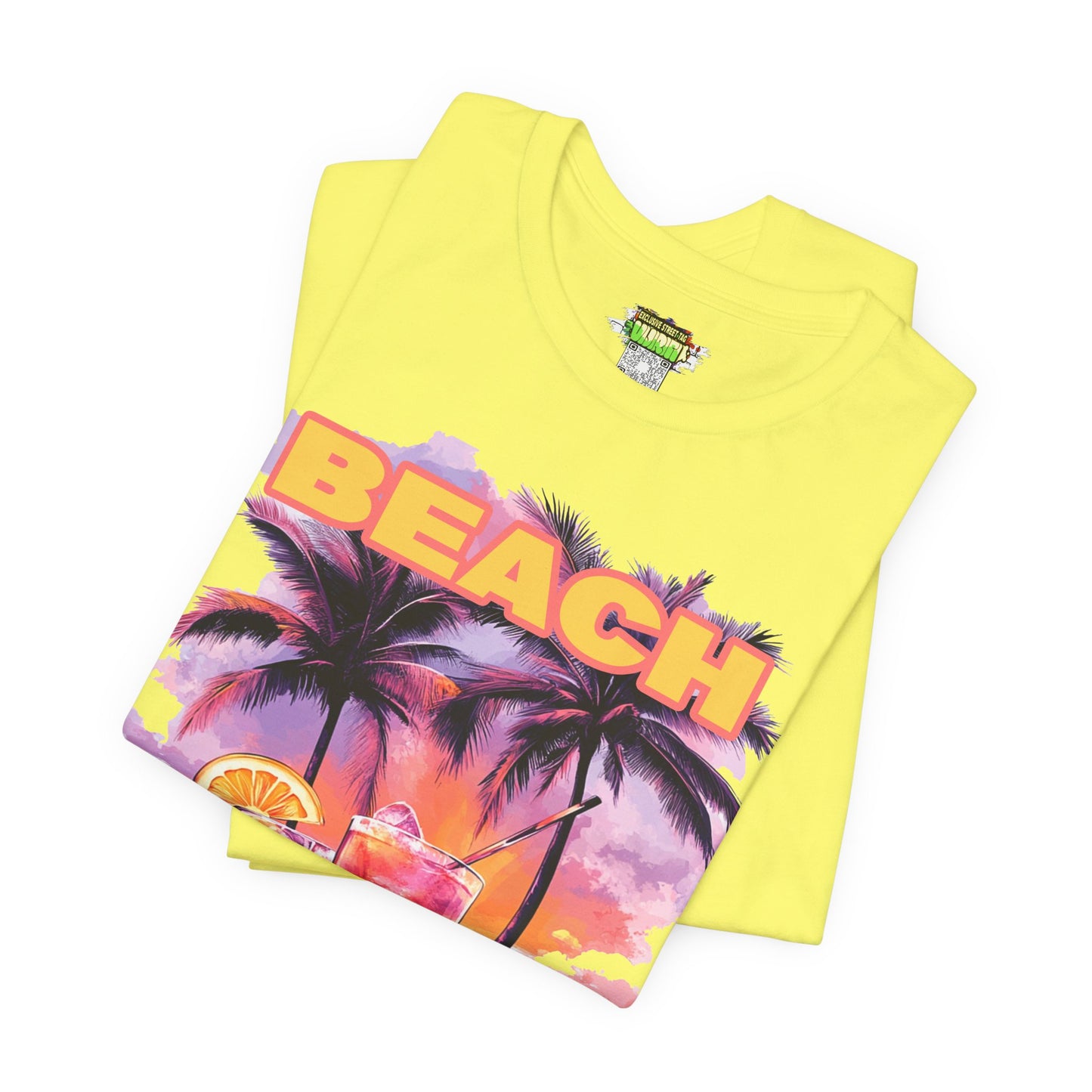 Beach Drinks Unisex Jersey Tee, Summer Shirt, Vacation T-Shirt, Tropical Paradise Top, Casual Beachwear