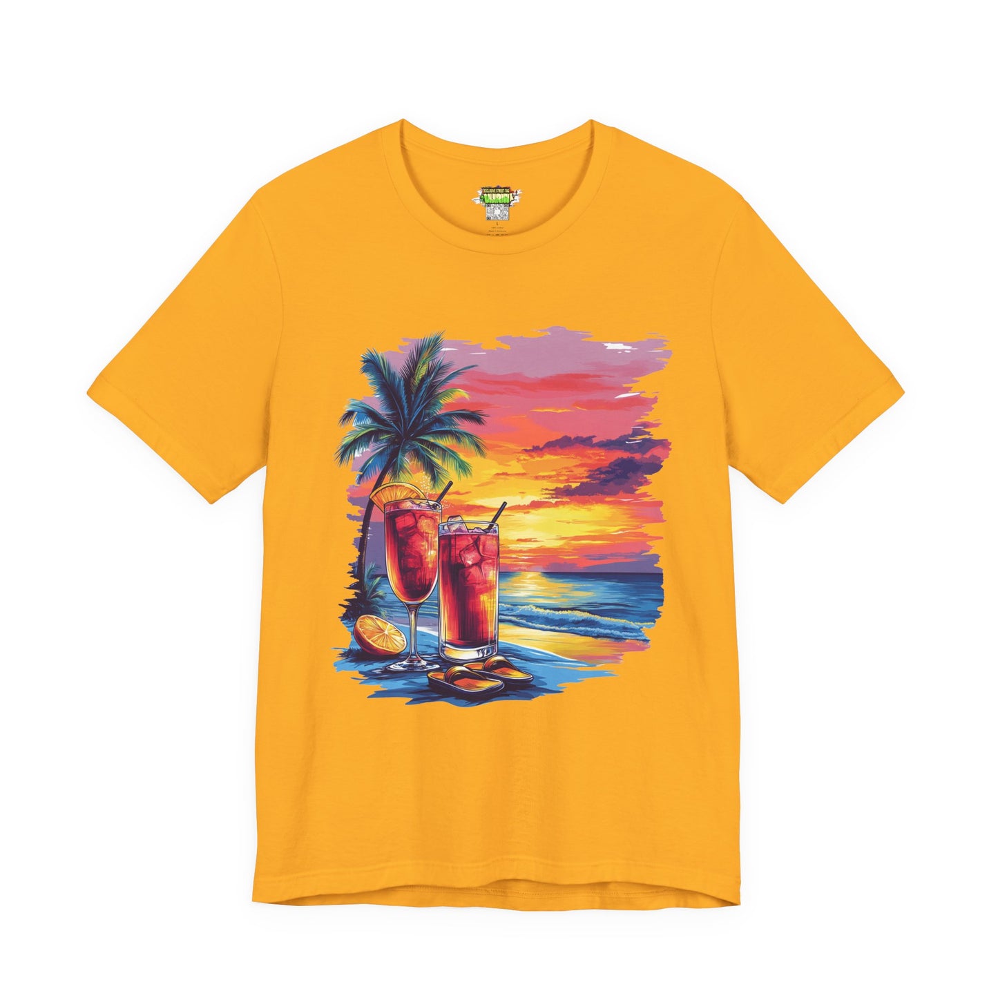 Tropical Sunset Tee - Perfect for Summer Vibes, Beach Days, Relaxation, Gifts, Vacation