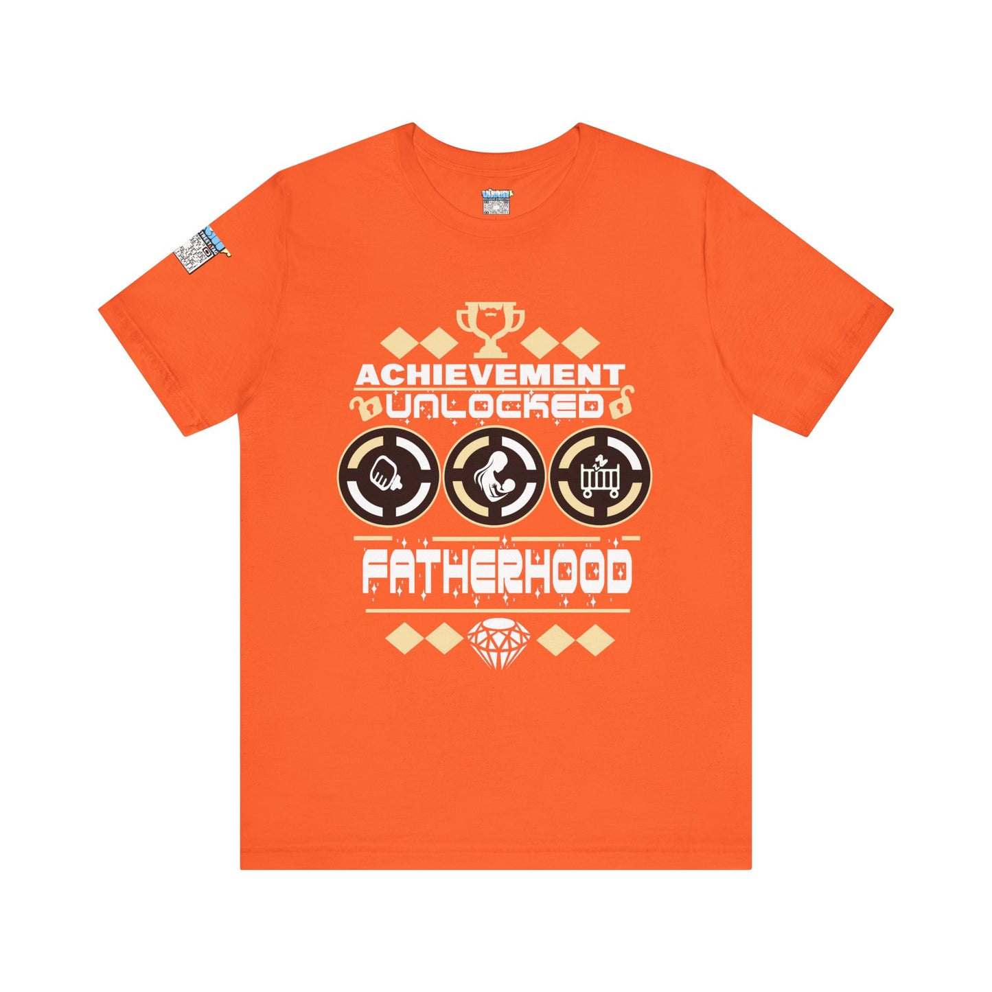 Achievement Unlocked Fatherhood T-Shirt - Unisex Short Sleeve Tee for New Dads