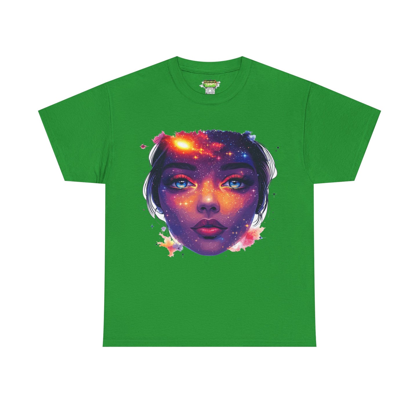 Cosmic Baby Girl Adult Heavy Cotton Tee - Artistic Galaxy Face Design, Unique Graphic Tee, Space Lover Gift, Trendy Streetwear, [...]