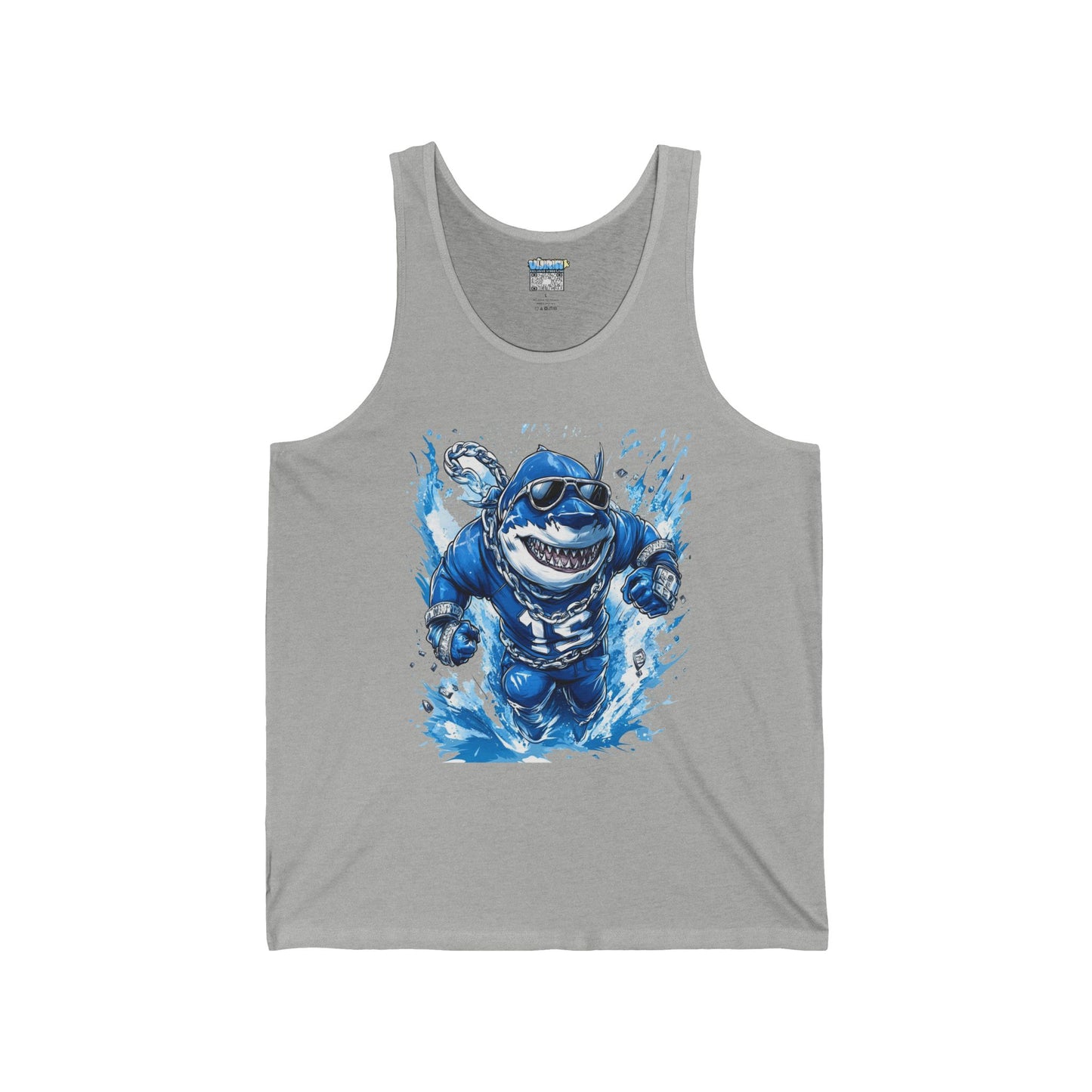 Cool Dripp Shark Graphic Unisex Jersey Tank - Perfect for Beach Days & Summer Fun