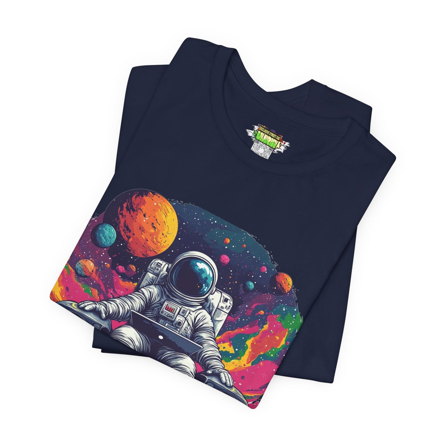 "Cosmic Beats Astronaut Tee - Unisex Short Sleeve T-Shirt