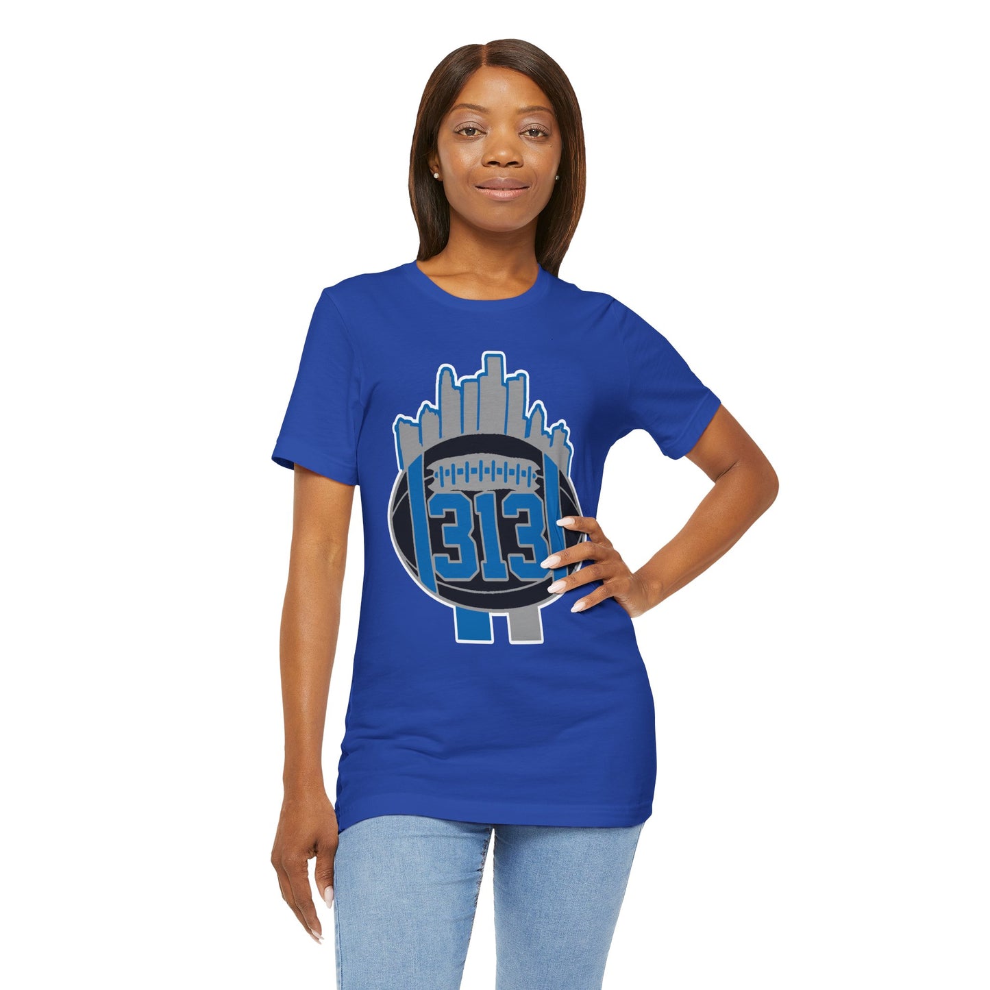 LION NEW COLORS DETROIT 313 FOOT BALL SHIRT