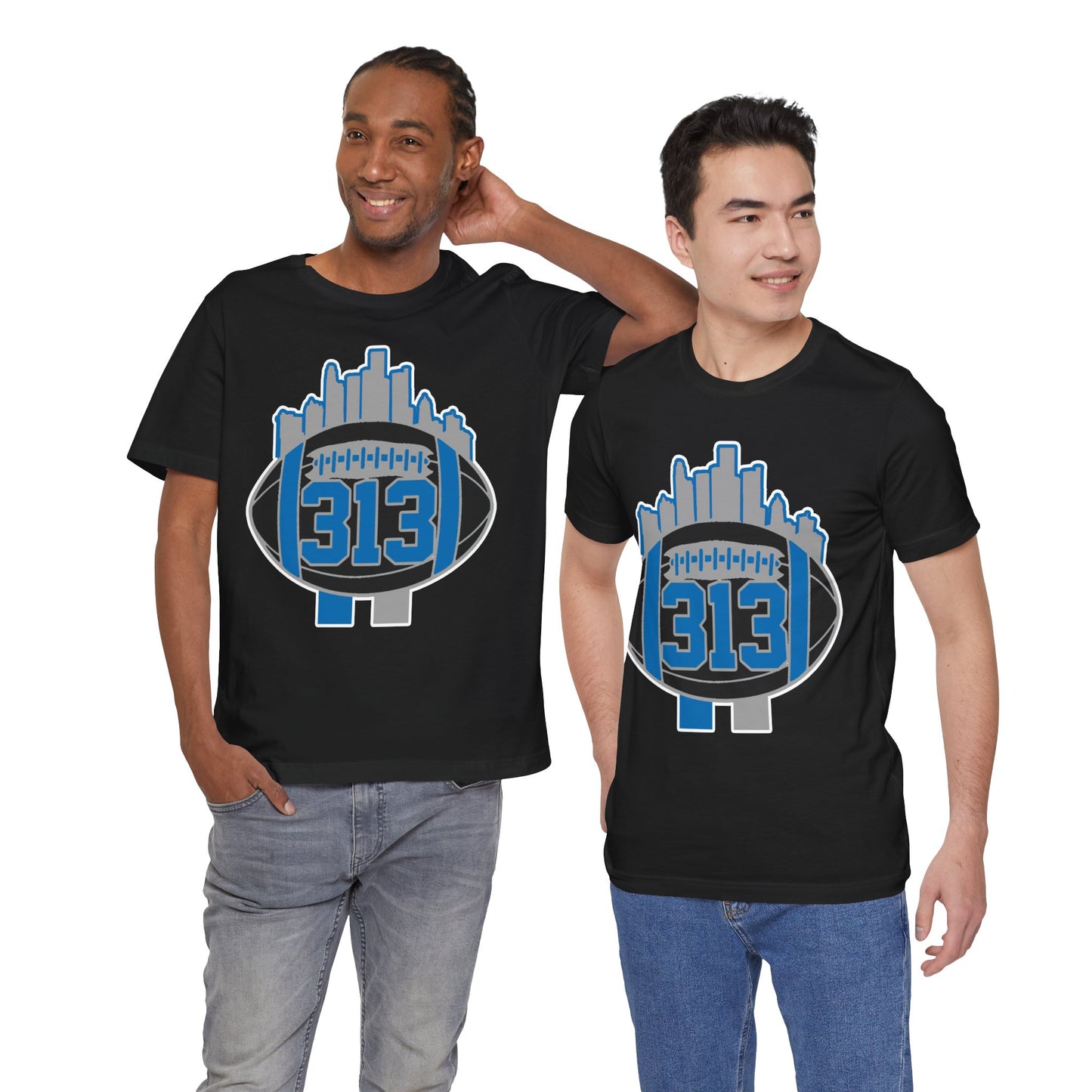 LION NEW COLORS DETROIT 313 FOOT BALL SHIRT
