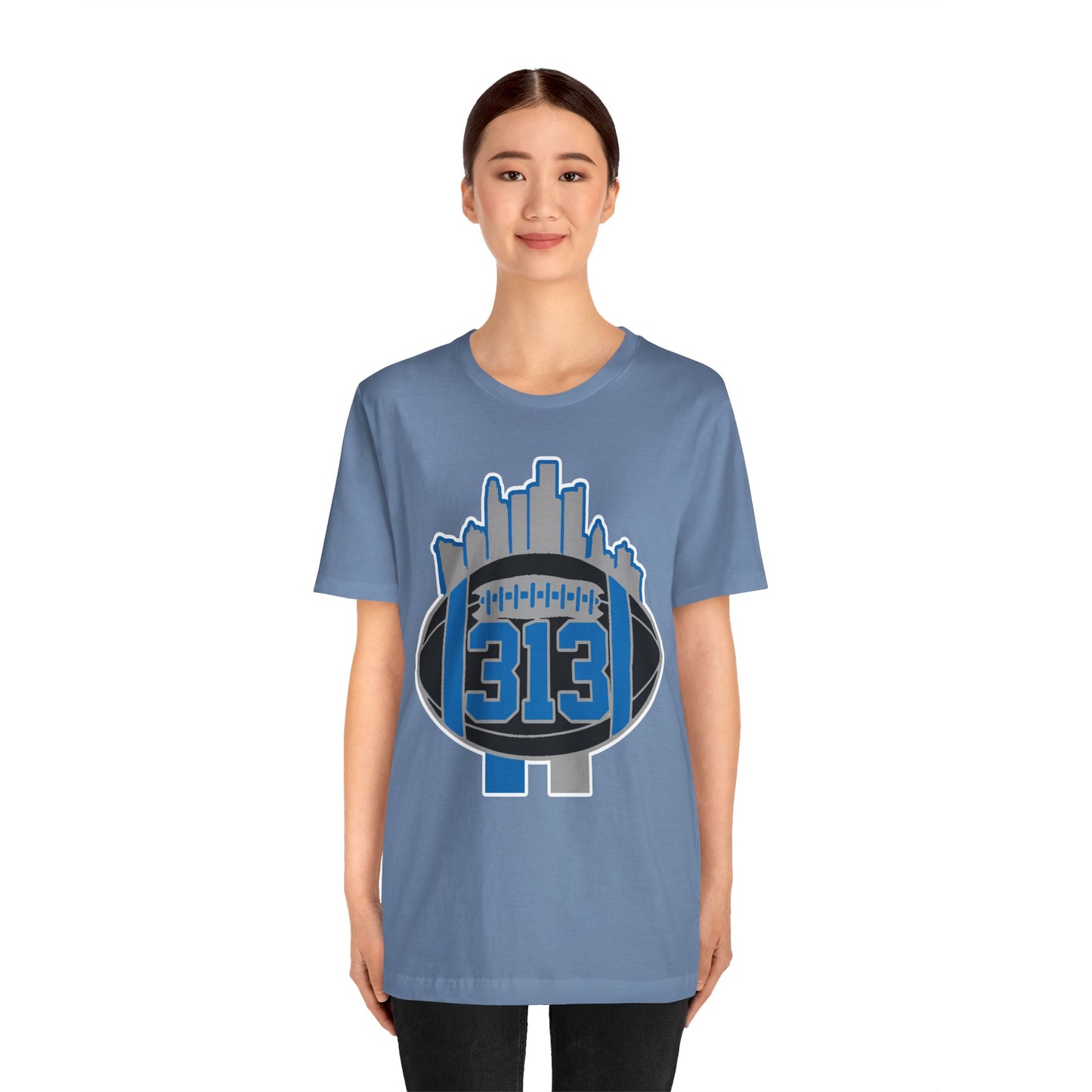 LION NEW COLORS DETROIT 313 FOOT BALL SHIRT