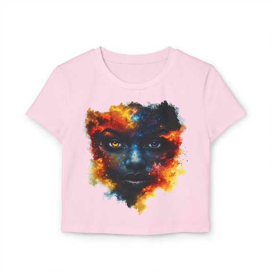 Cosmic Soul Baby Girl Women's Baby Tee | Vibrant Artistic Top, Unique Gift for Her, Bohemian Style, Festival Wear, Casual Outfit