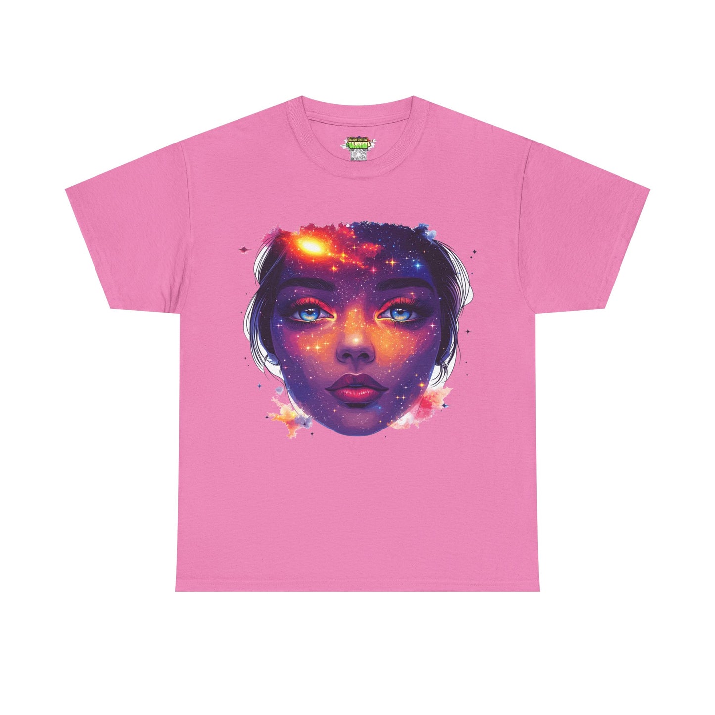 Cosmic Baby Girl Adult Heavy Cotton Tee - Artistic Galaxy Face Design, Unique Graphic Tee, Space Lover Gift, Trendy Streetwear, [...]