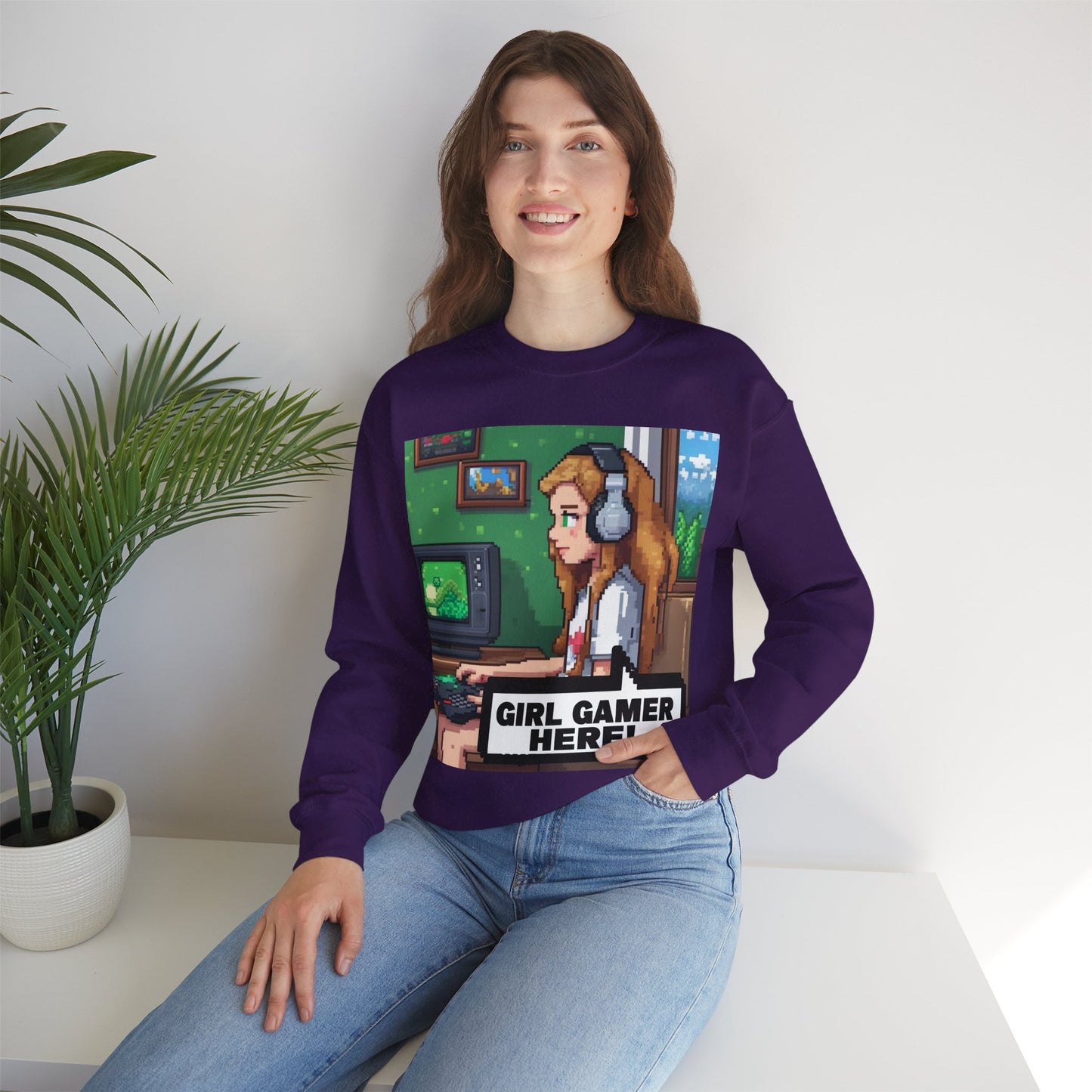 Retro Gamer Sweatshirt | Cozy Crewneck for Gaming Lovers, Video Game Gift, Casual Wear, Unisex Apparel, Perfect for Gamers