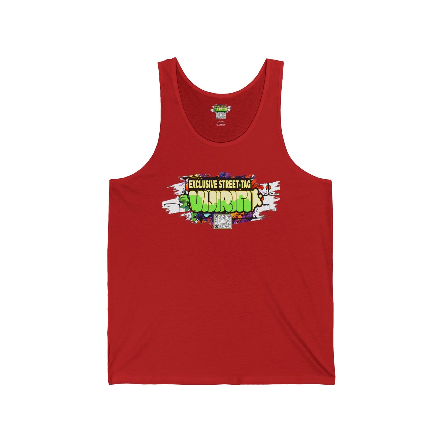 Vijiriti Street Art Unisex Jersey Tank: Graffiti Style Shirt, Urban Apparel, Summer Essential, Gift for Artists, Cool Streetwear