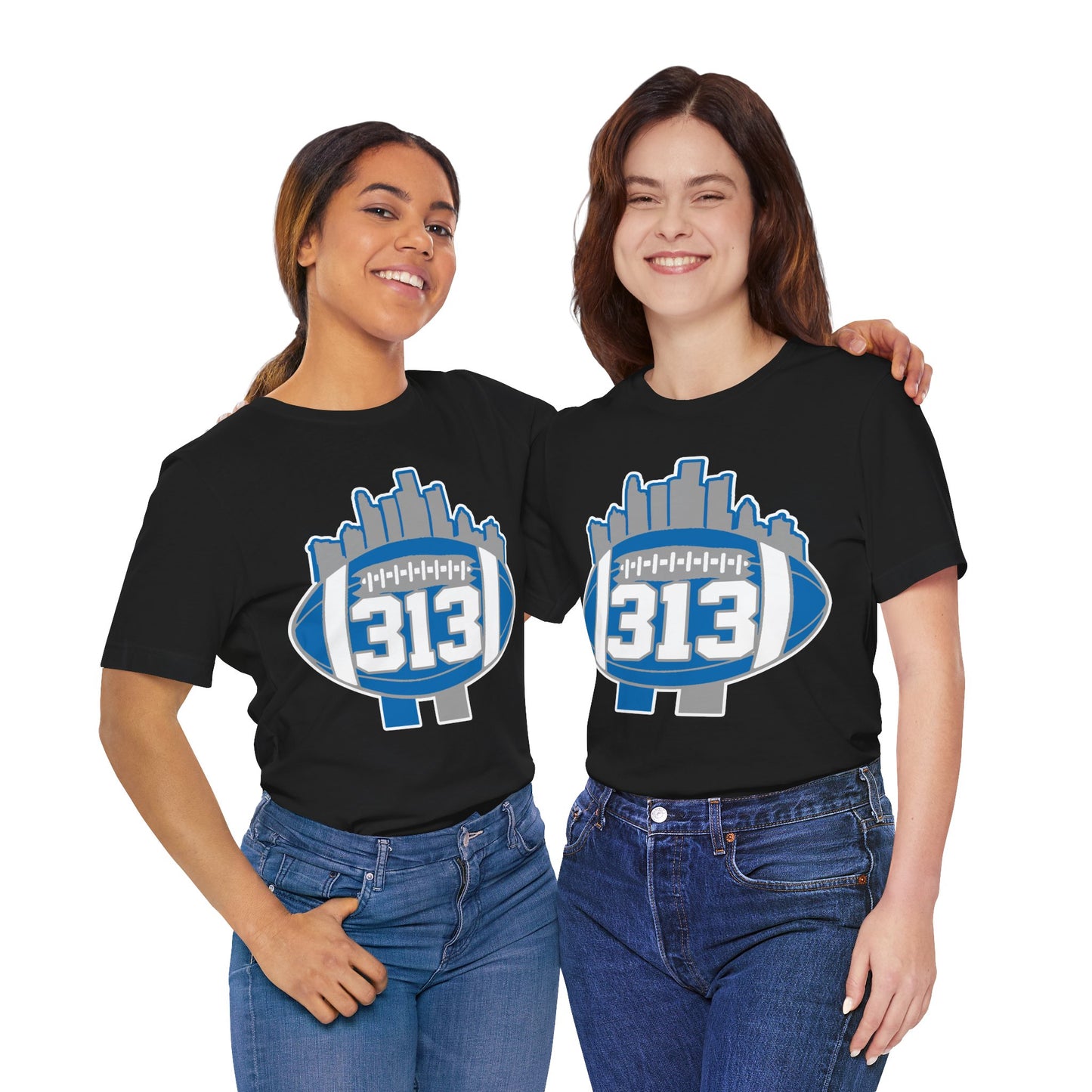 LION COLOR DETROIT 313 FOOT BALL SHIRT