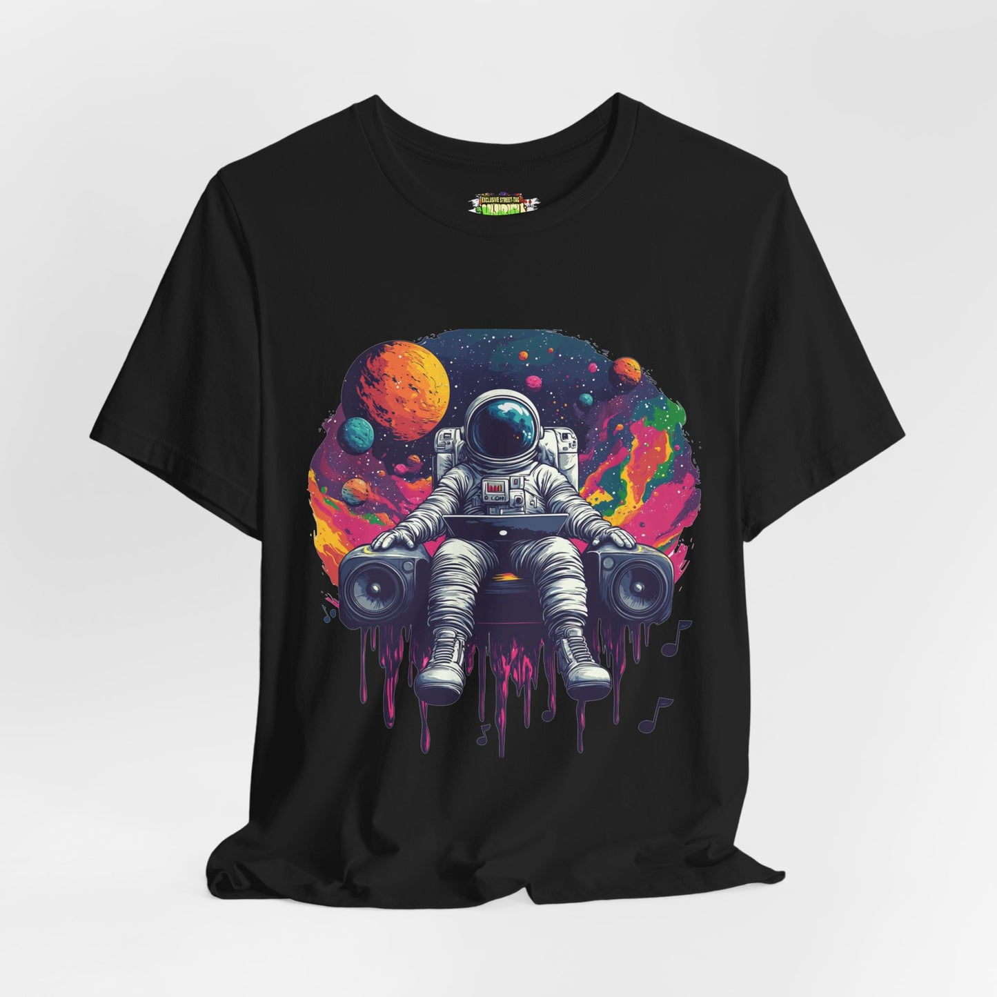 "Cosmic Beats Astronaut Tee - Unisex Short Sleeve T-Shirt