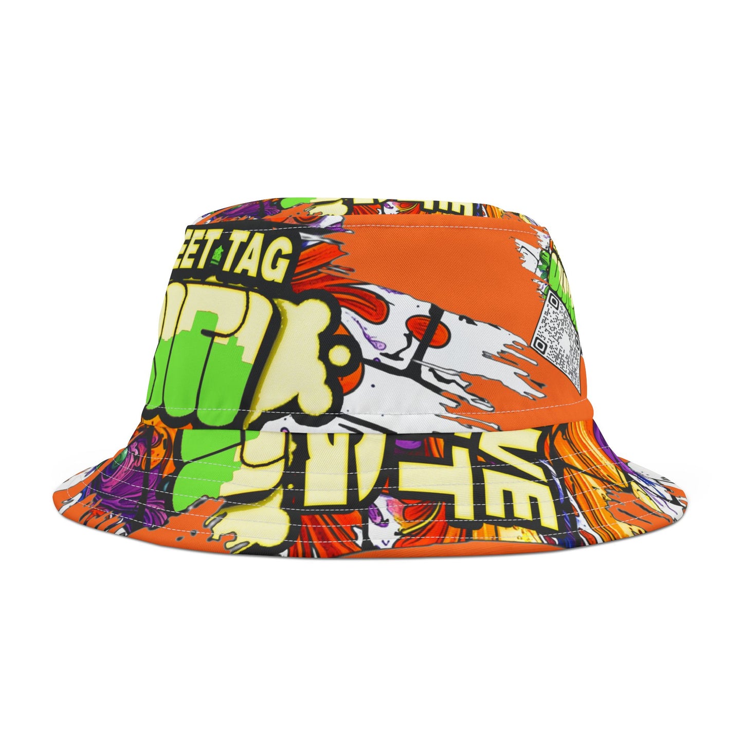 Vijiriti Vibrant Graffiti Bucket Hat, Streetwear Hat, Cool Accessories, Festival Gear, Summer Fashion, Unique Graphic Hat