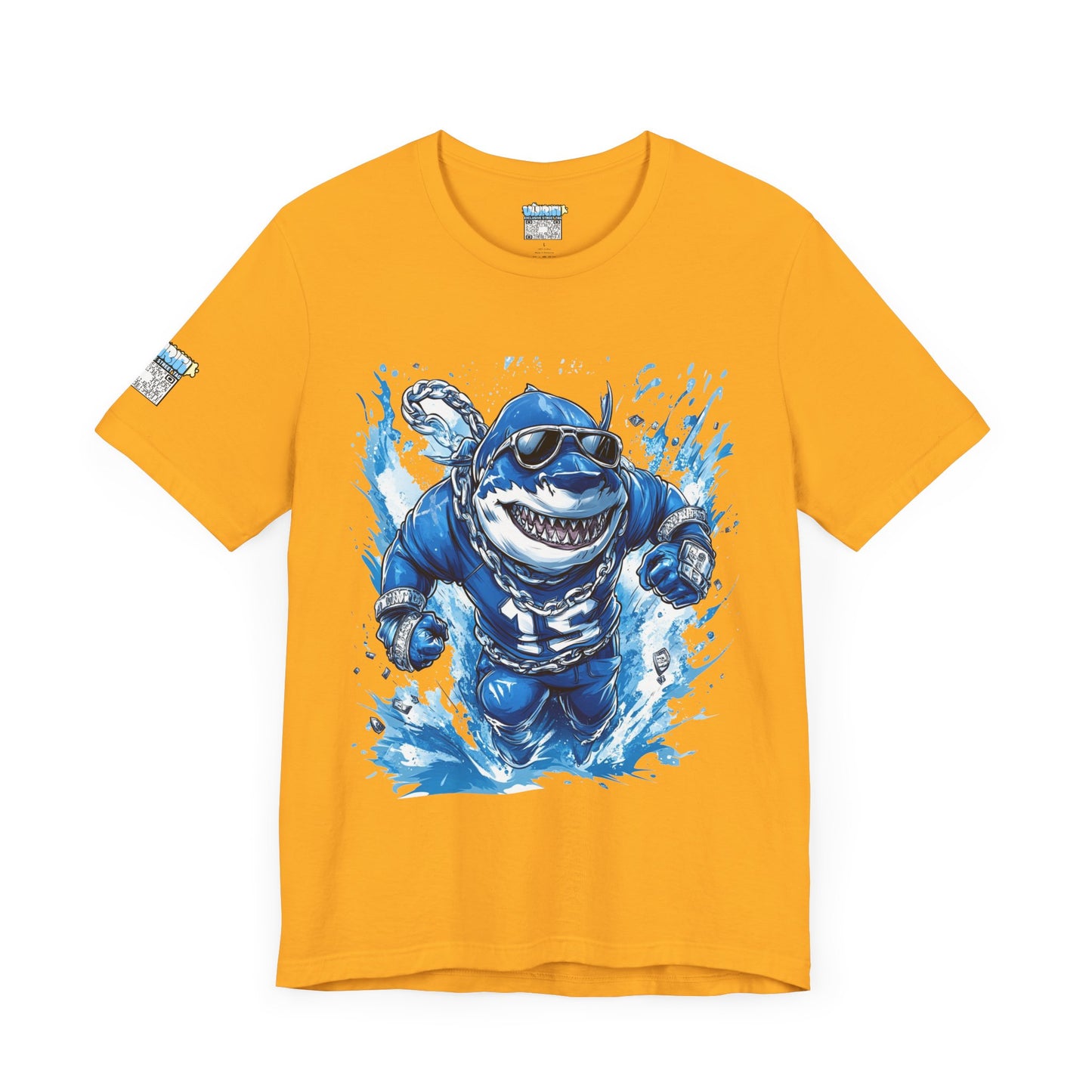 Ocean Dripp Blue Shark Graphic Unisex Tee - Fun Beachwear for Summer Adventures