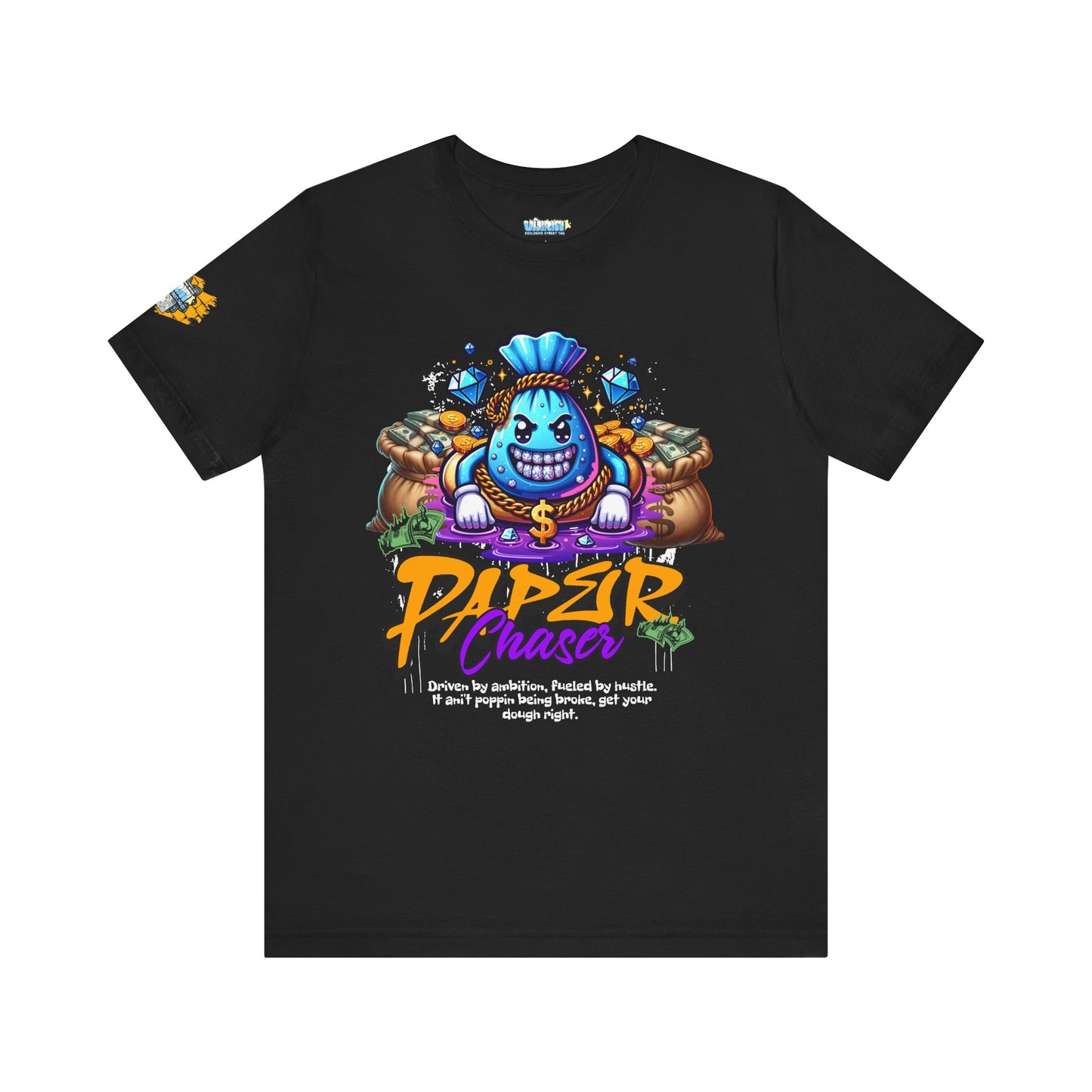 "Paper Chaser" Unisex Short Sleeve Tee - Fun & Vibrant Graphic Tee for Entrepreneurs & Dreamers