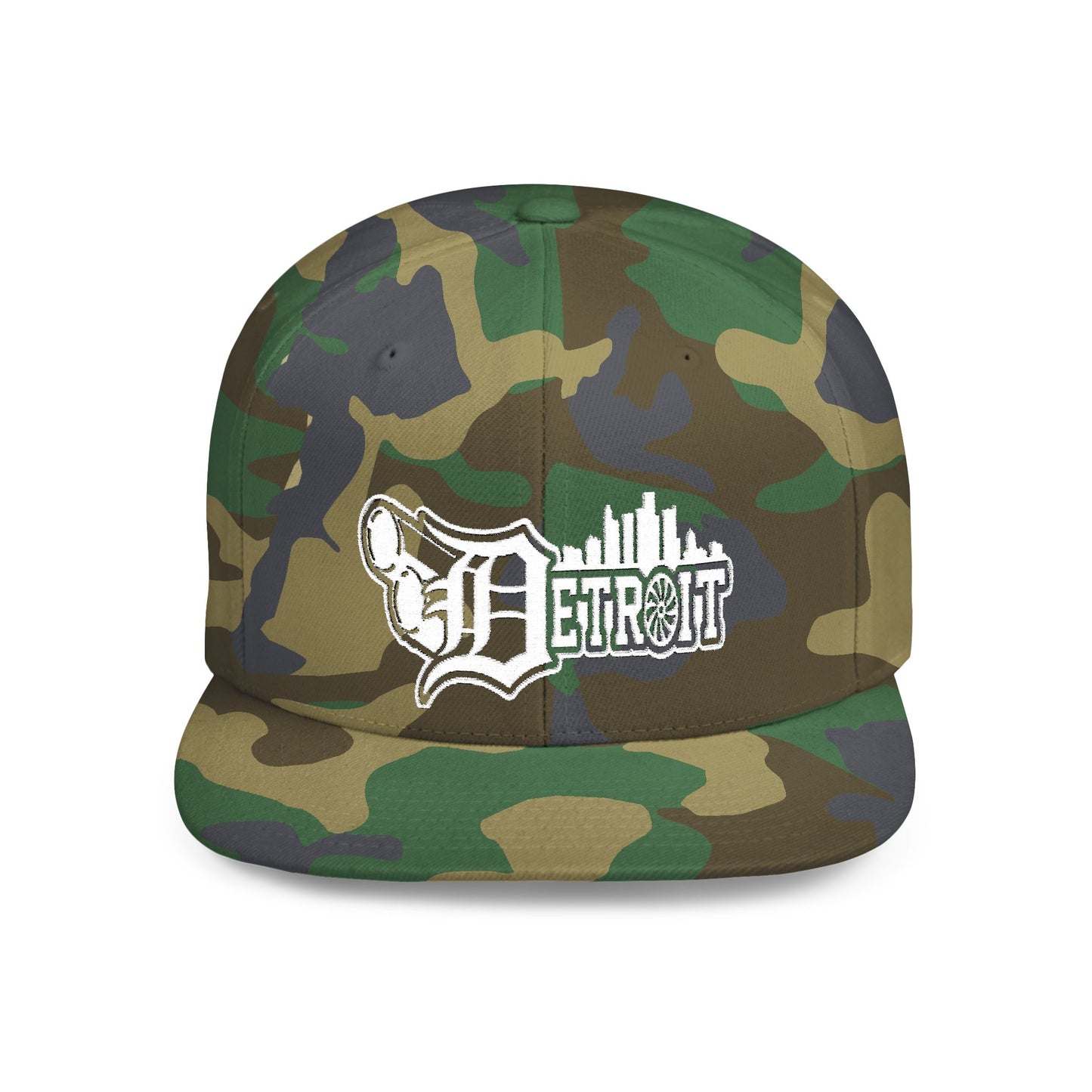 Big pipes detroit Flat Bill Snapback