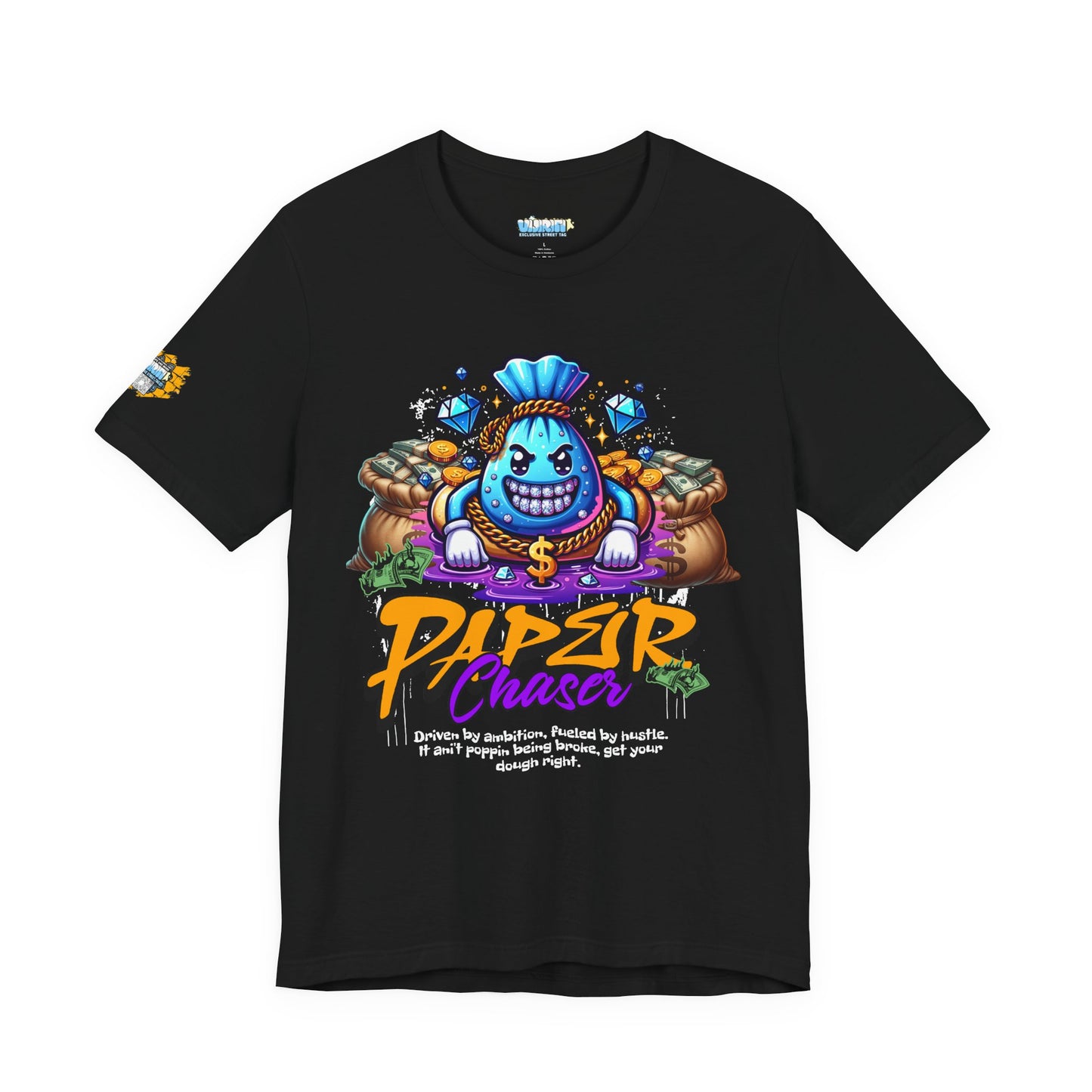 "Paper Chaser" Unisex Short Sleeve Tee - Fun & Vibrant Graphic Tee for Entrepreneurs & Dreamers