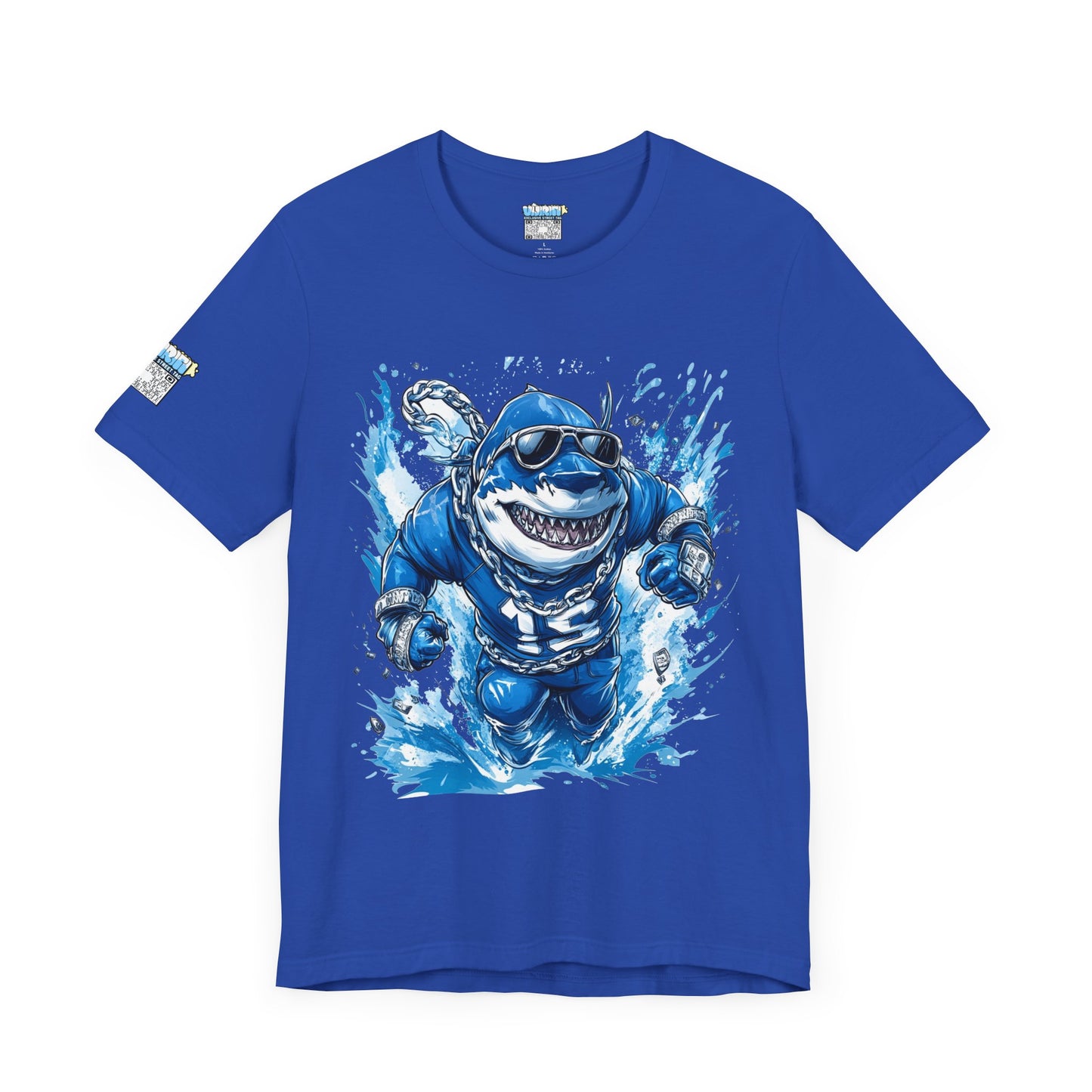 Ocean Dripp Blue Shark Graphic Unisex Tee - Fun Beachwear for Summer Adventures