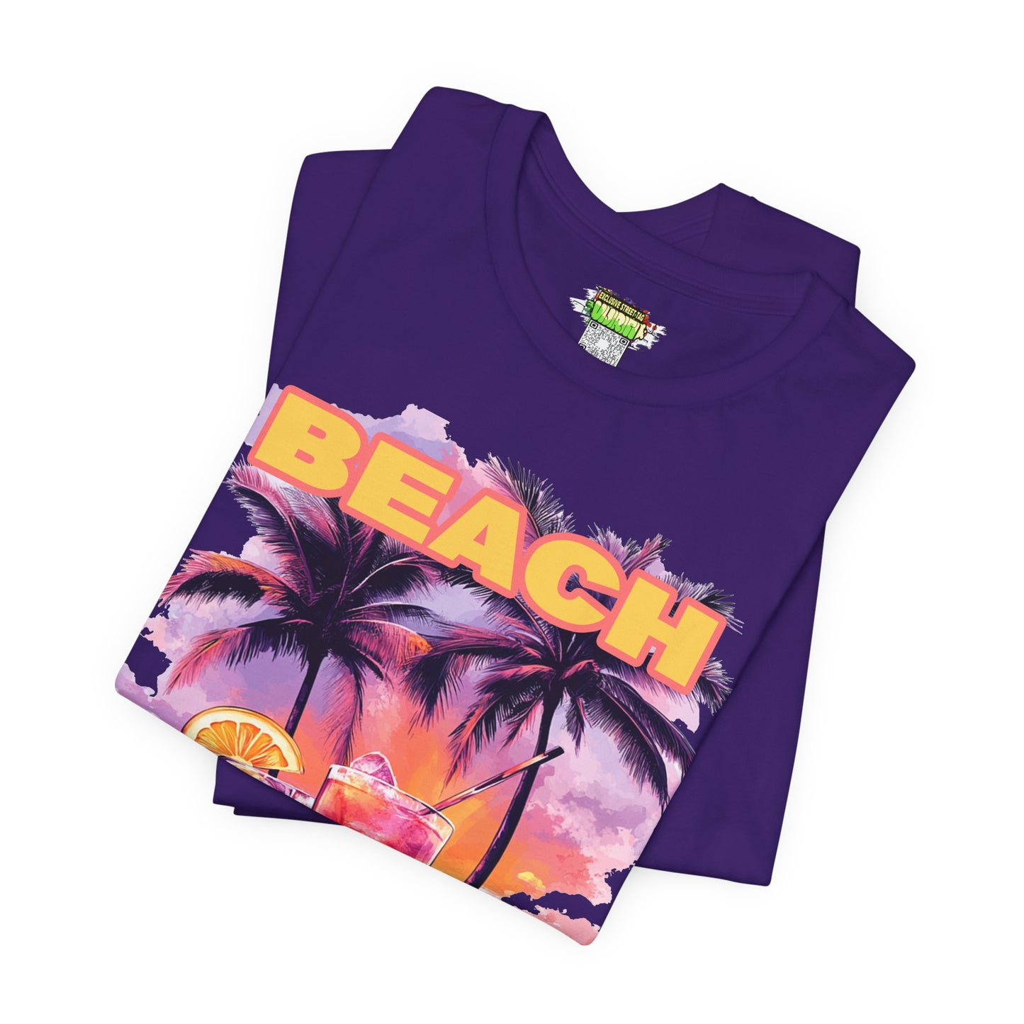 Beach Drinks Unisex Jersey Tee, Summer Shirt, Vacation T-Shirt, Tropical Paradise Top, Casual Beachwear