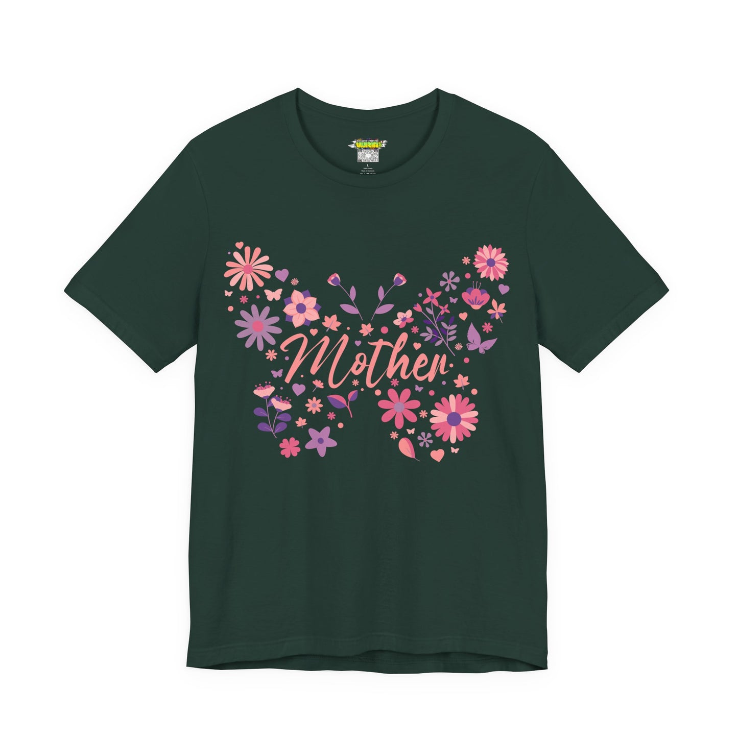 Butterfly Mother T-Shirt, Unisex Tee for Mom, Floral Gift, Birthday Present, Mother's Day Apparel, Cute Butterfly Design
