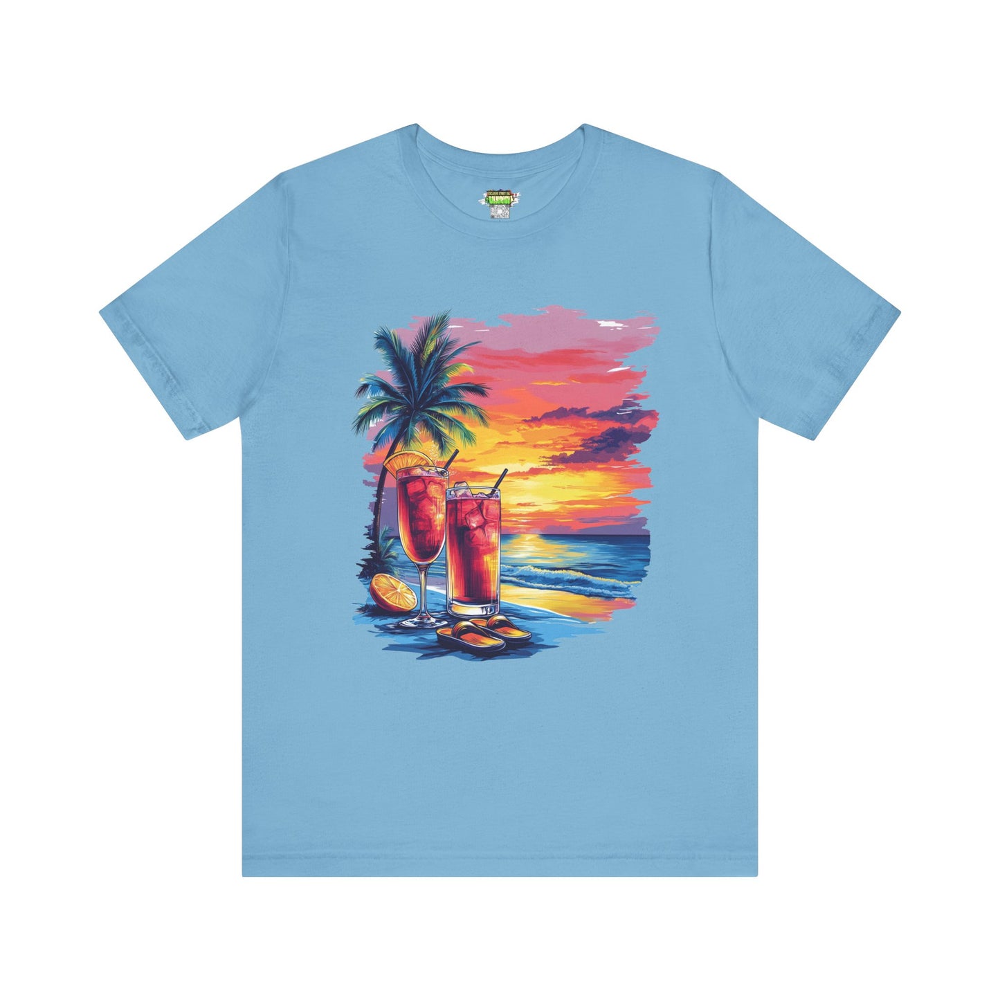 Tropical Sunset Tee - Perfect for Summer Vibes, Beach Days, Relaxation, Gifts, Vacation
