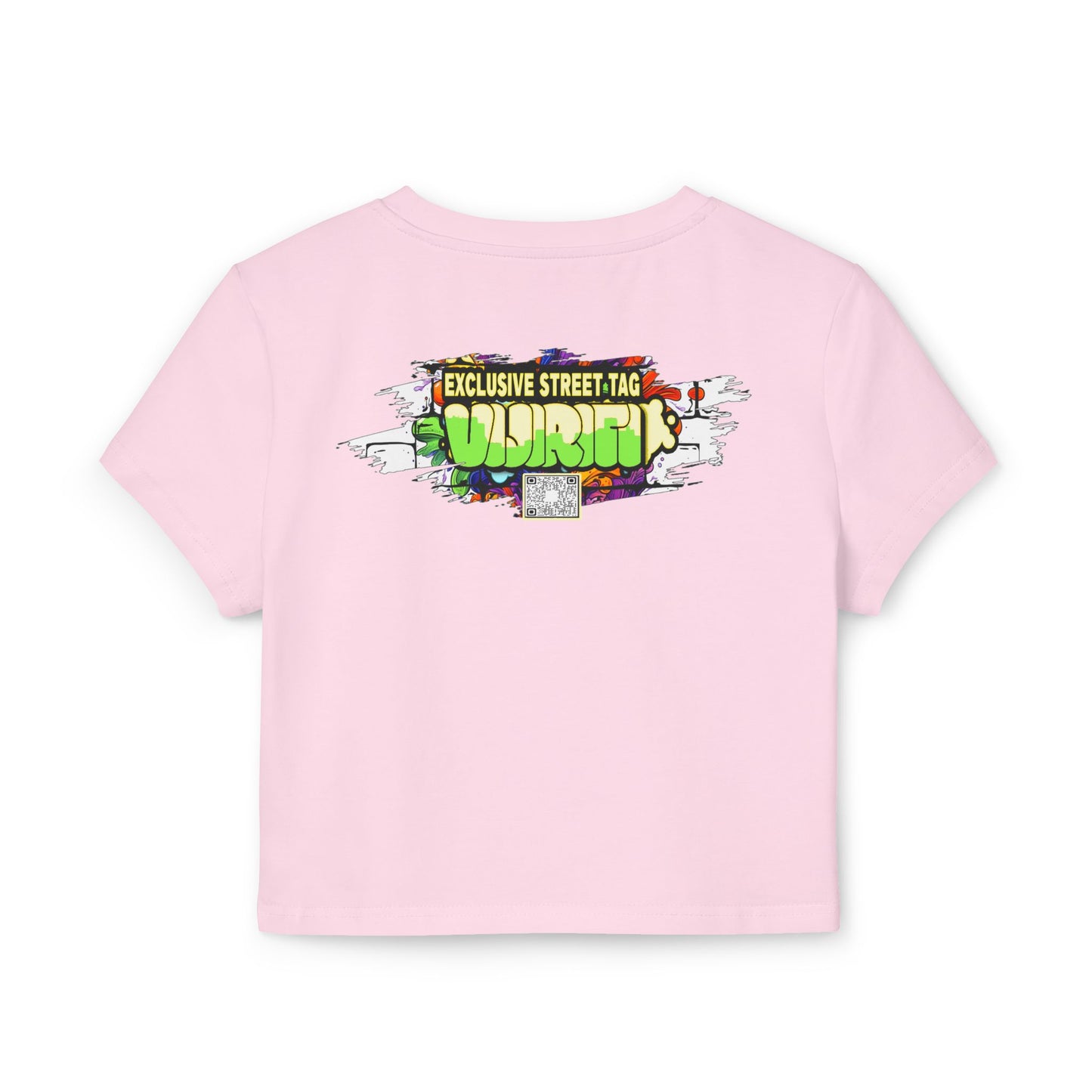 Galactic Baby Girl Vision Women's Baby Tee, Artistic Crop Top, Space Lover's Tee, Unique Graphic Tee, Trendy Women's T-Shirt
