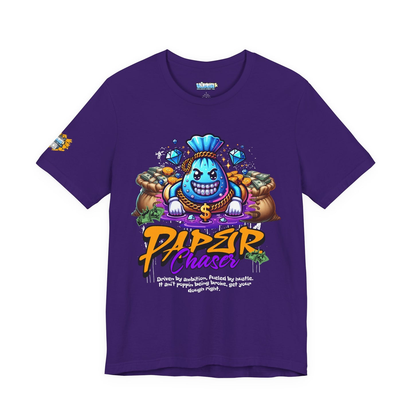 "Paper Chaser" Unisex Short Sleeve Tee - Fun & Vibrant Graphic Tee for Entrepreneurs & Dreamers