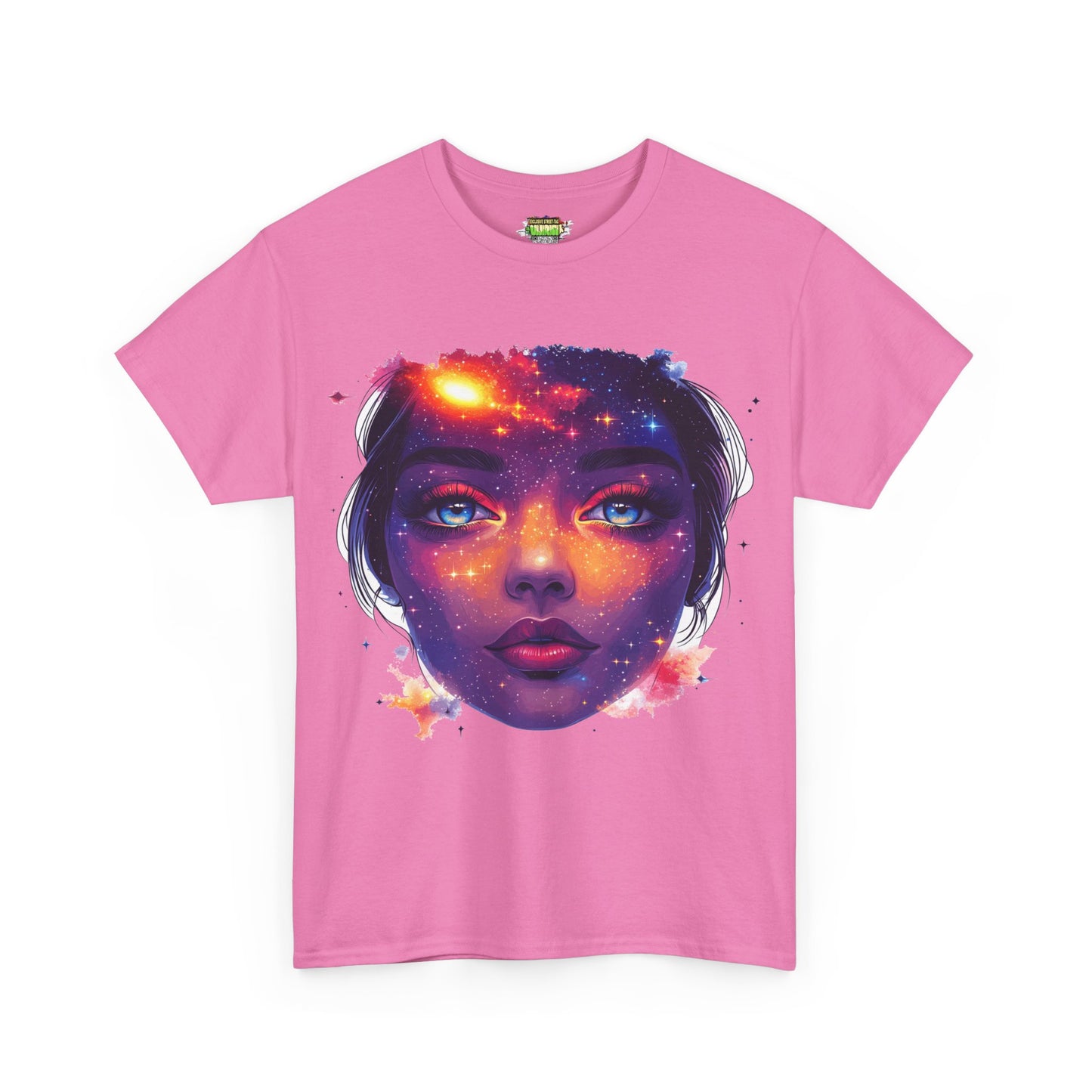 Cosmic Baby Girl Adult Heavy Cotton Tee - Artistic Galaxy Face Design, Unique Graphic Tee, Space Lover Gift, Trendy Streetwear, [...]