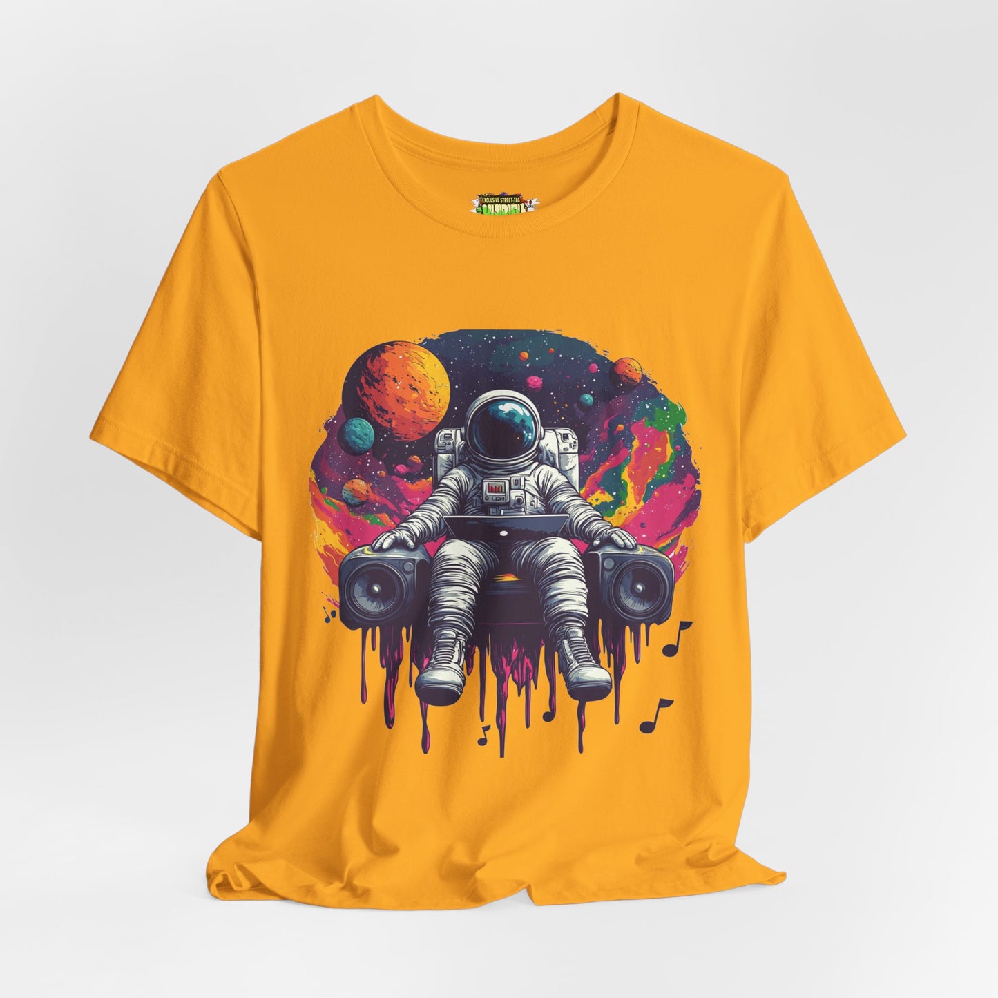 "Cosmic Beats Astronaut Tee - Unisex Short Sleeve T-Shirt