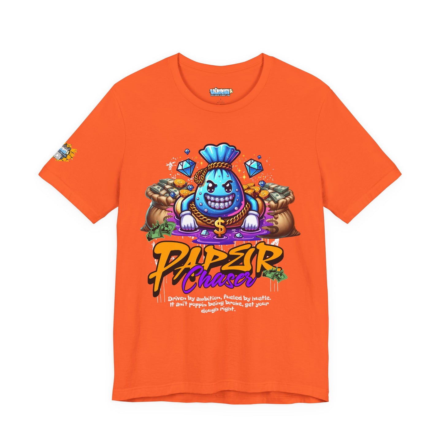 "Paper Chaser" Unisex Short Sleeve Tee - Fun & Vibrant Graphic Tee for Entrepreneurs & Dreamers