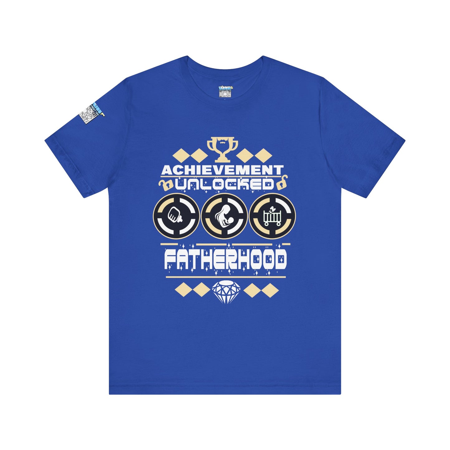Achievement Unlocked Fatherhood T-Shirt - Unisex Short Sleeve Tee for New Dads