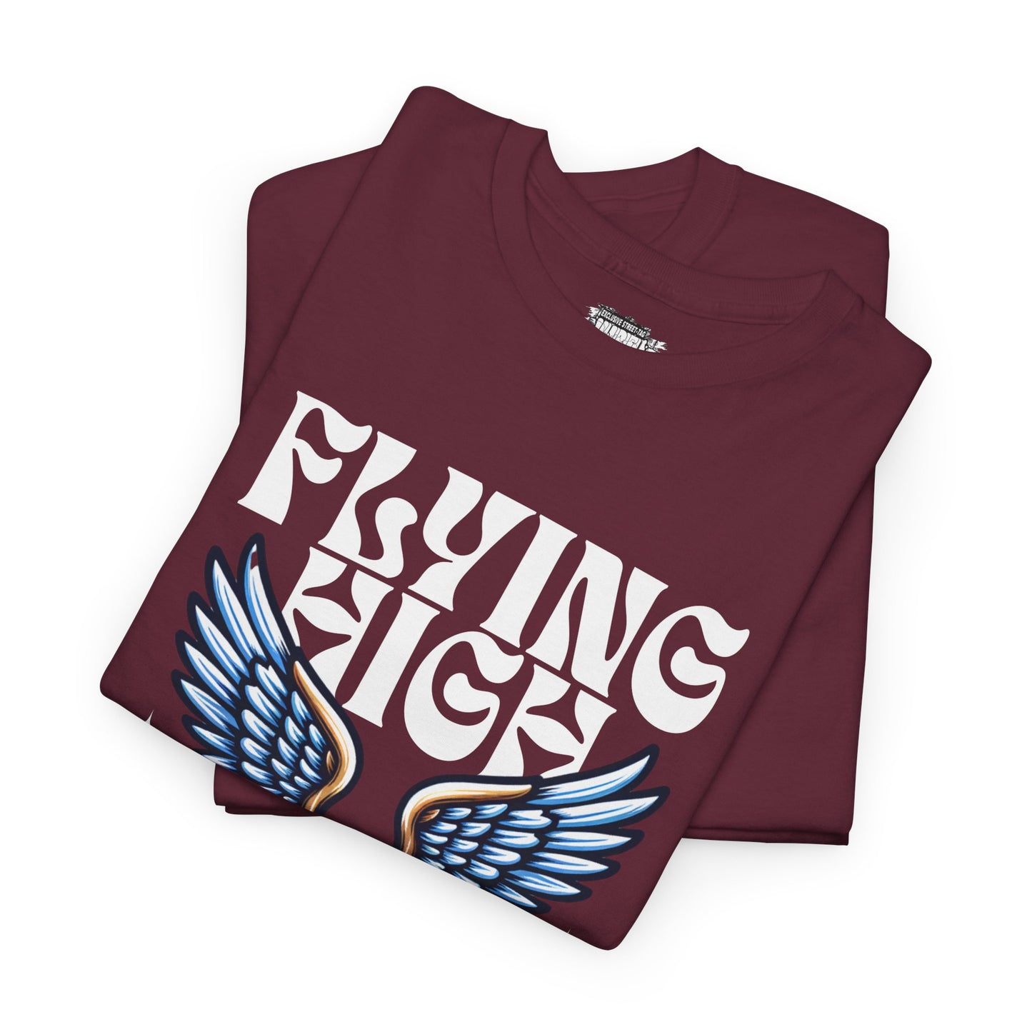 "Flying High Graphic T-Shirt - Unisex Heavy Cotton Tee with Inspirational Design