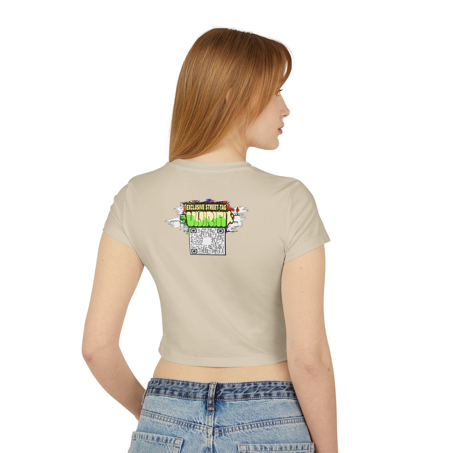 Sexy Bite Vibrant Women's Baby Tee, Funky Crop Top, Retro Statement Shirt, Edgy Graphic Tee, Stylish Summer Apparel