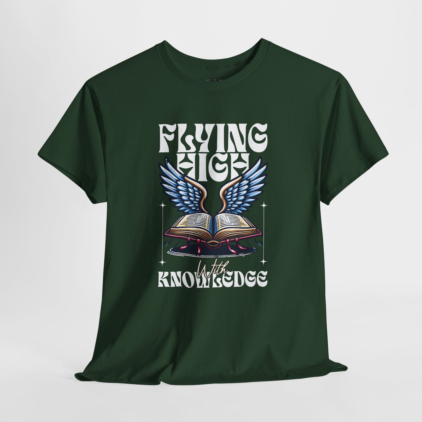 "Flying High Graphic T-Shirt - Unisex Heavy Cotton Tee with Inspirational Design