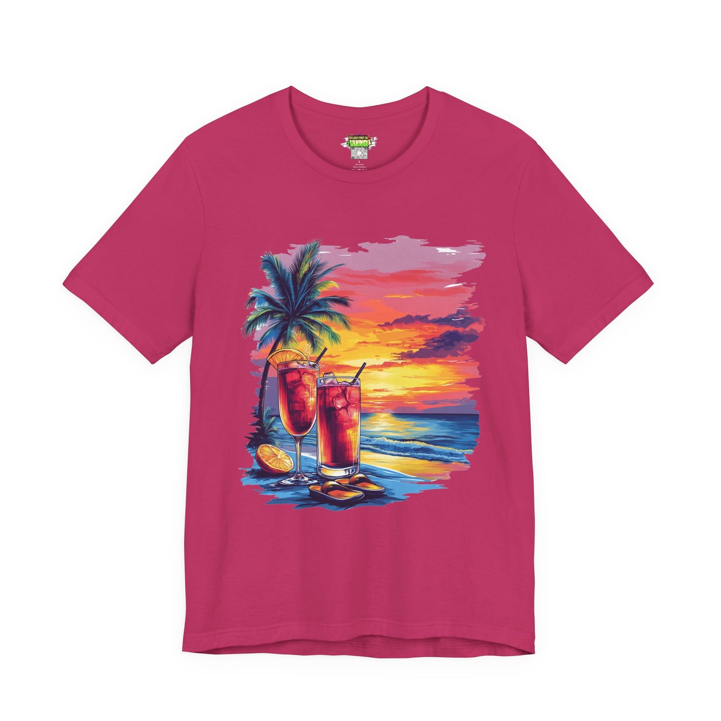 Tropical Sunset Tee - Perfect for Summer Vibes, Beach Days, Relaxation, Gifts, Vacation