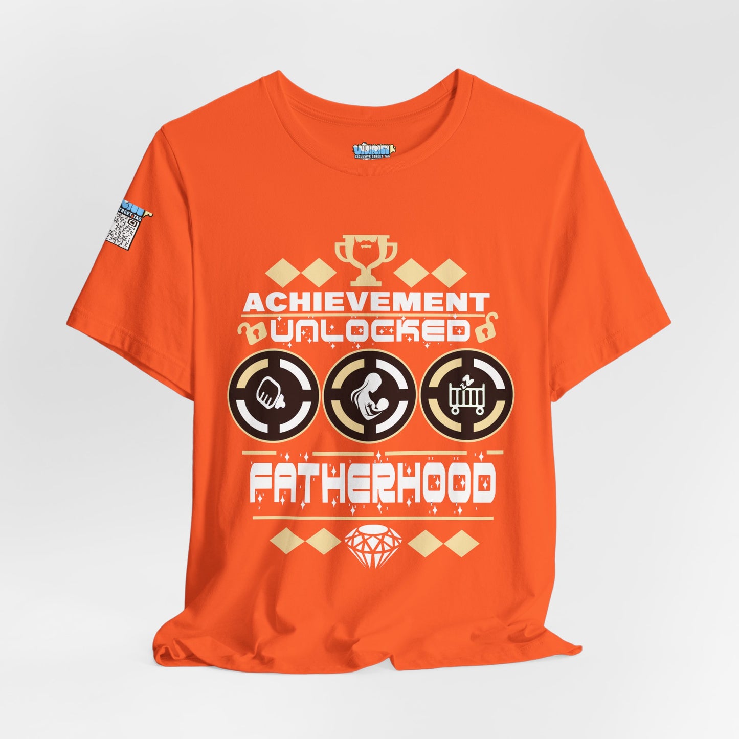 Achievement Unlocked Fatherhood T-Shirt - Unisex Short Sleeve Tee for New Dads