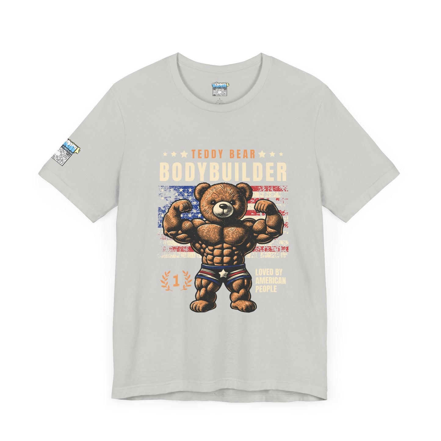 Teddy Bear Bodybuilder Tee | Unisex Jersey Shirt | Fun Fitness Apparel