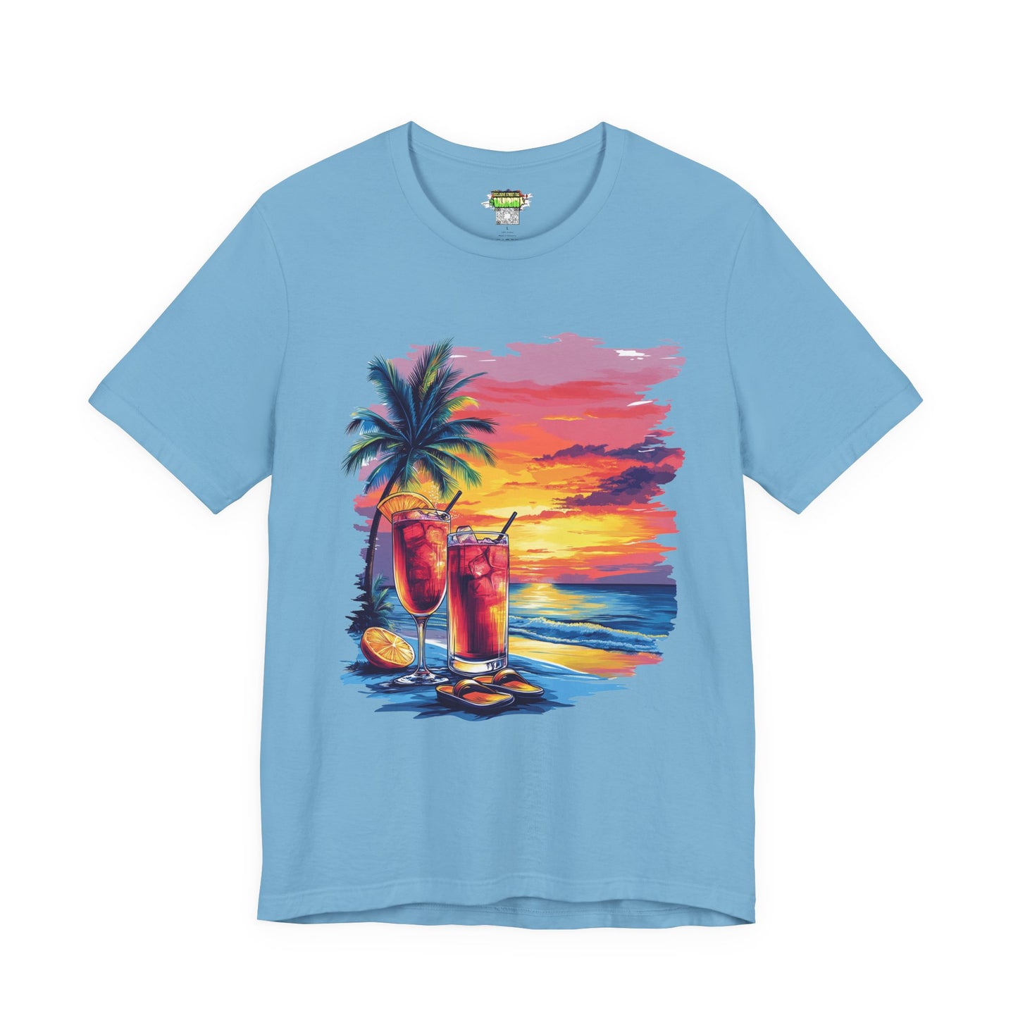 Tropical Sunset Tee - Perfect for Summer Vibes, Beach Days, Relaxation, Gifts, Vacation