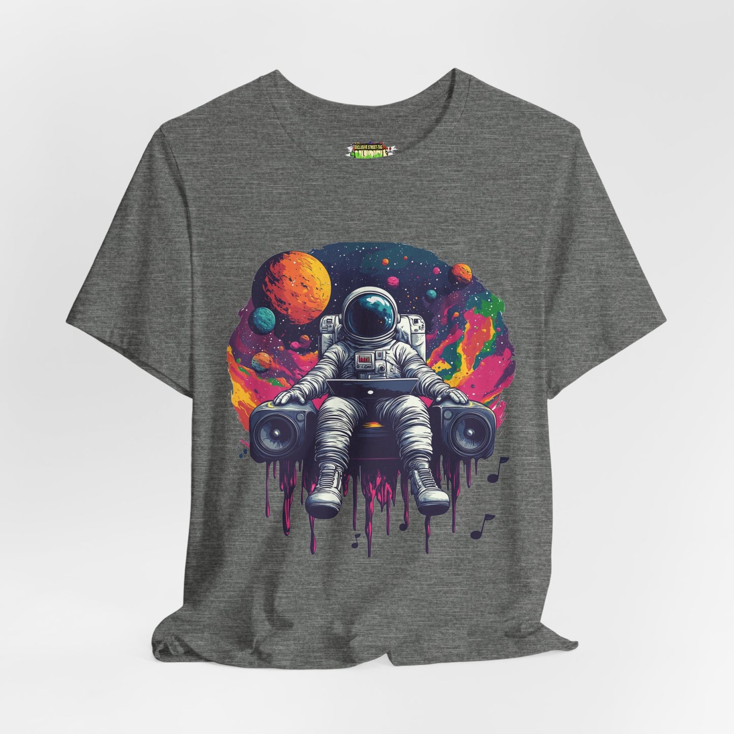 "Cosmic Beats Astronaut Tee - Unisex Short Sleeve T-Shirt